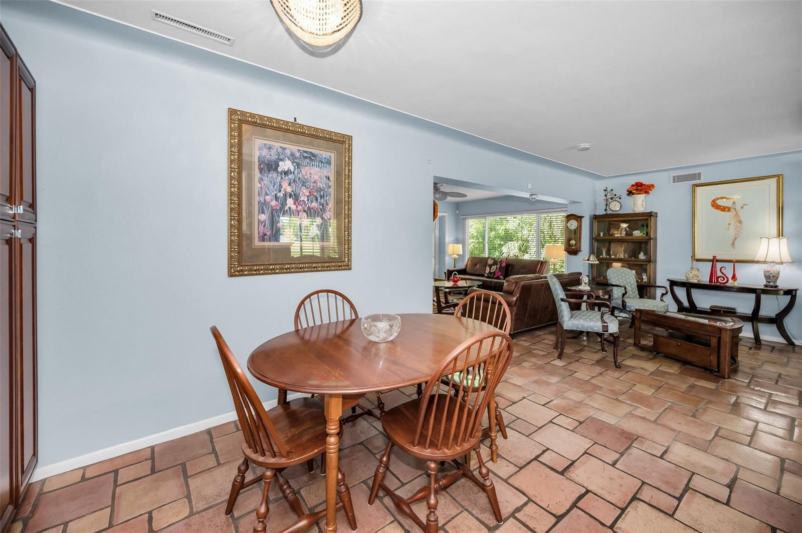 The adjacent Dining area blends convenience with charm