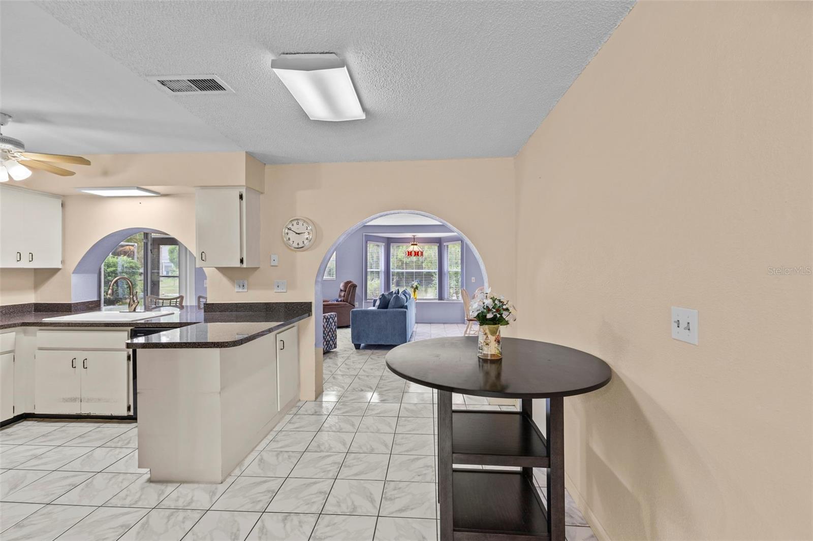 Kitchen and eating area