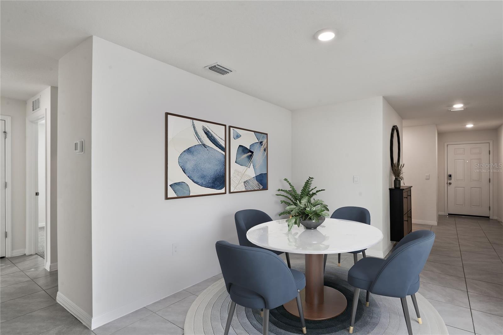 Virtually Staged Dining Room Area