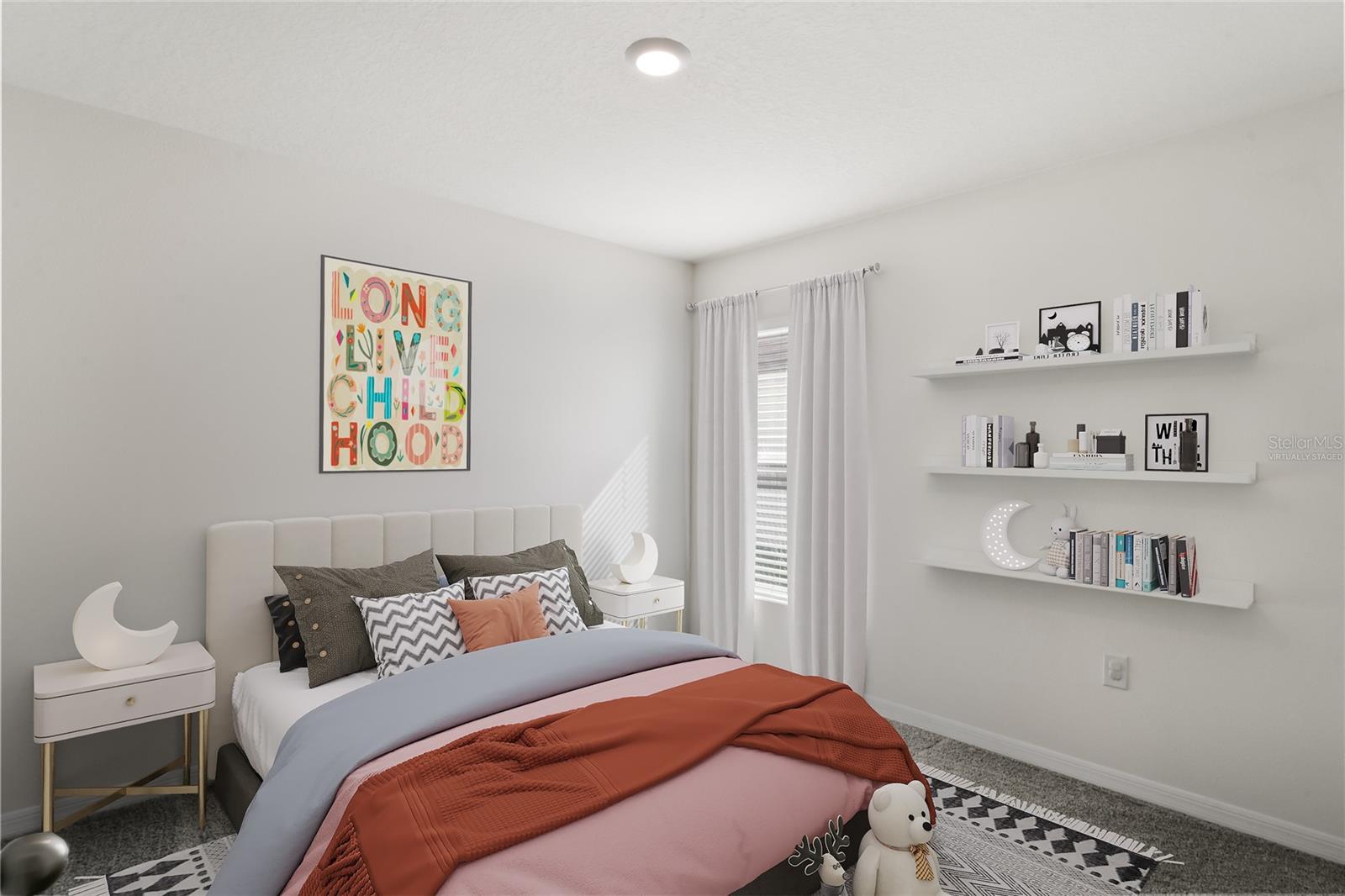 Virtually Staged 2nd Bedroom