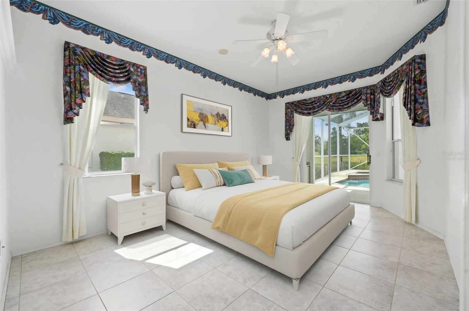 Virtually Staged Primary Bedroom