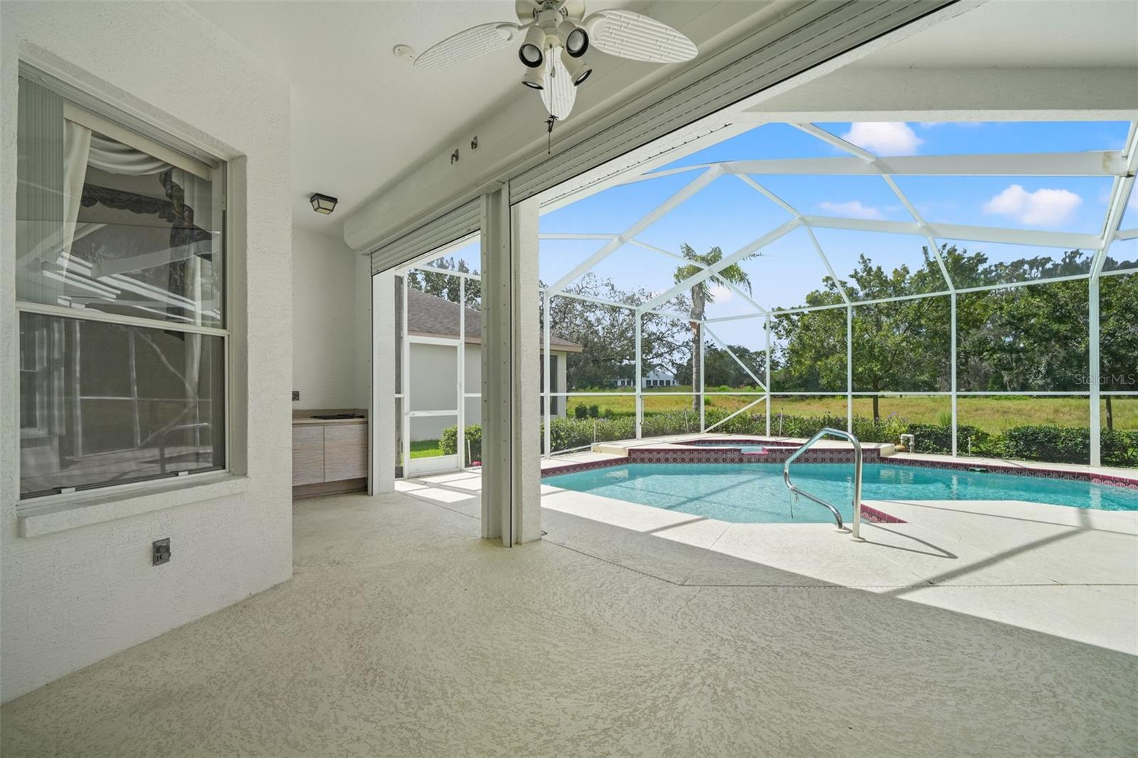 Lanai with Hurricane Shutters