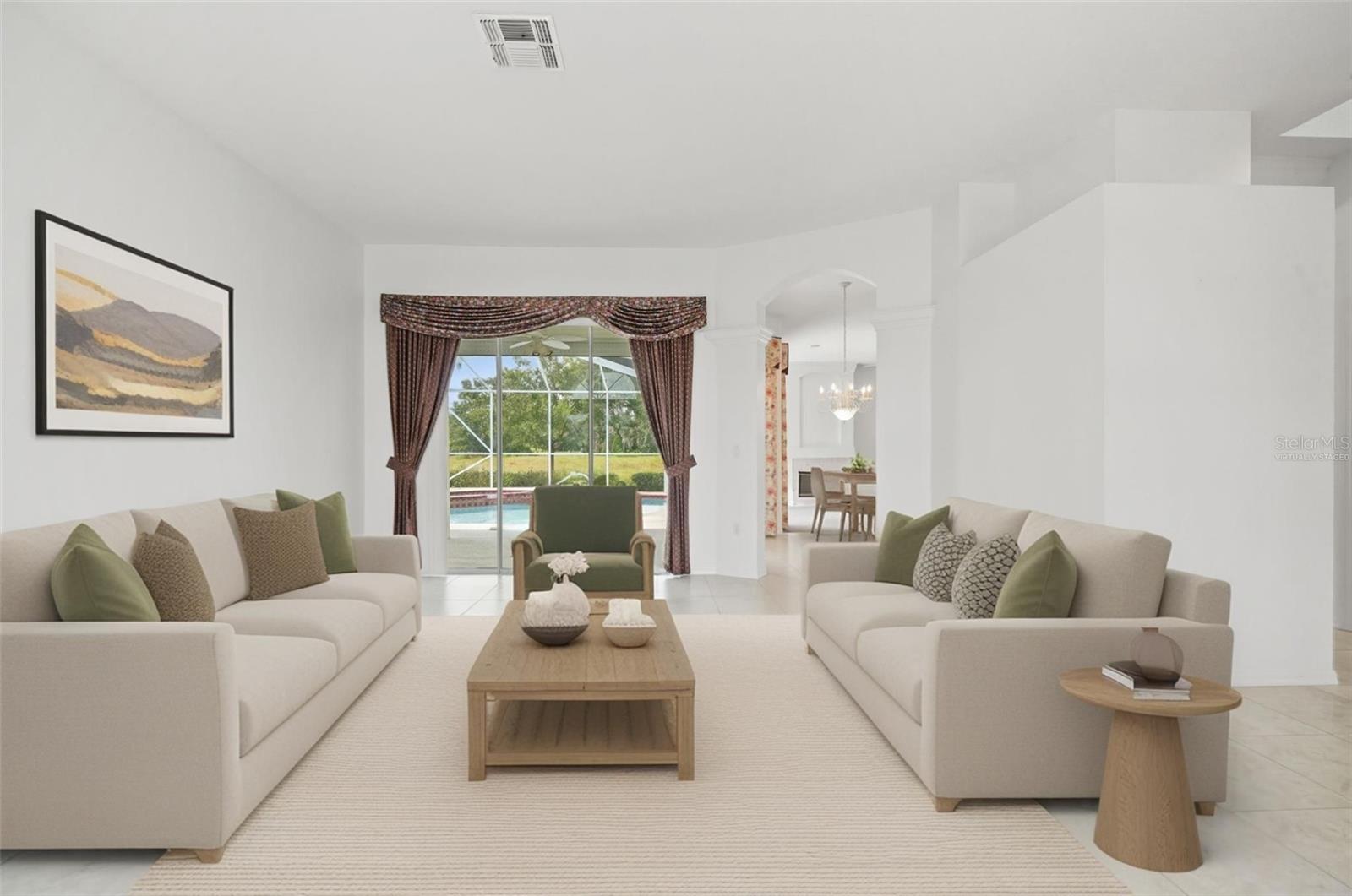 Virtually Staged Living Room