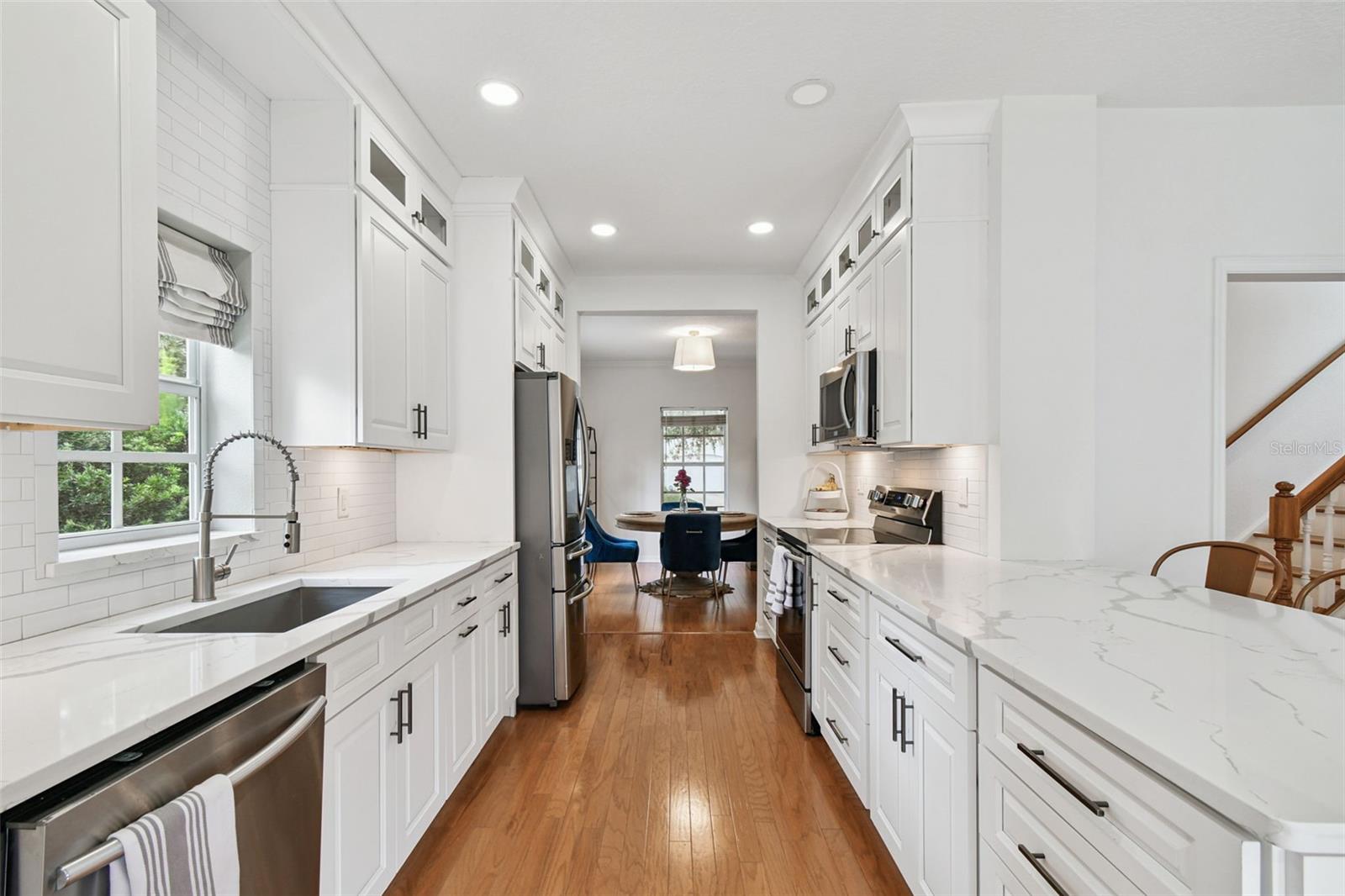 Kitchen Connects to Dining Room