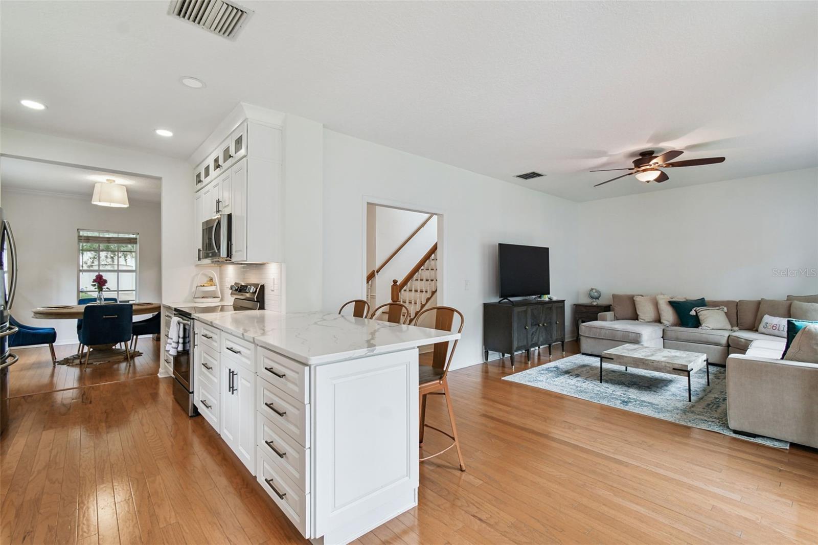 Kitchen overlooking Family Room
