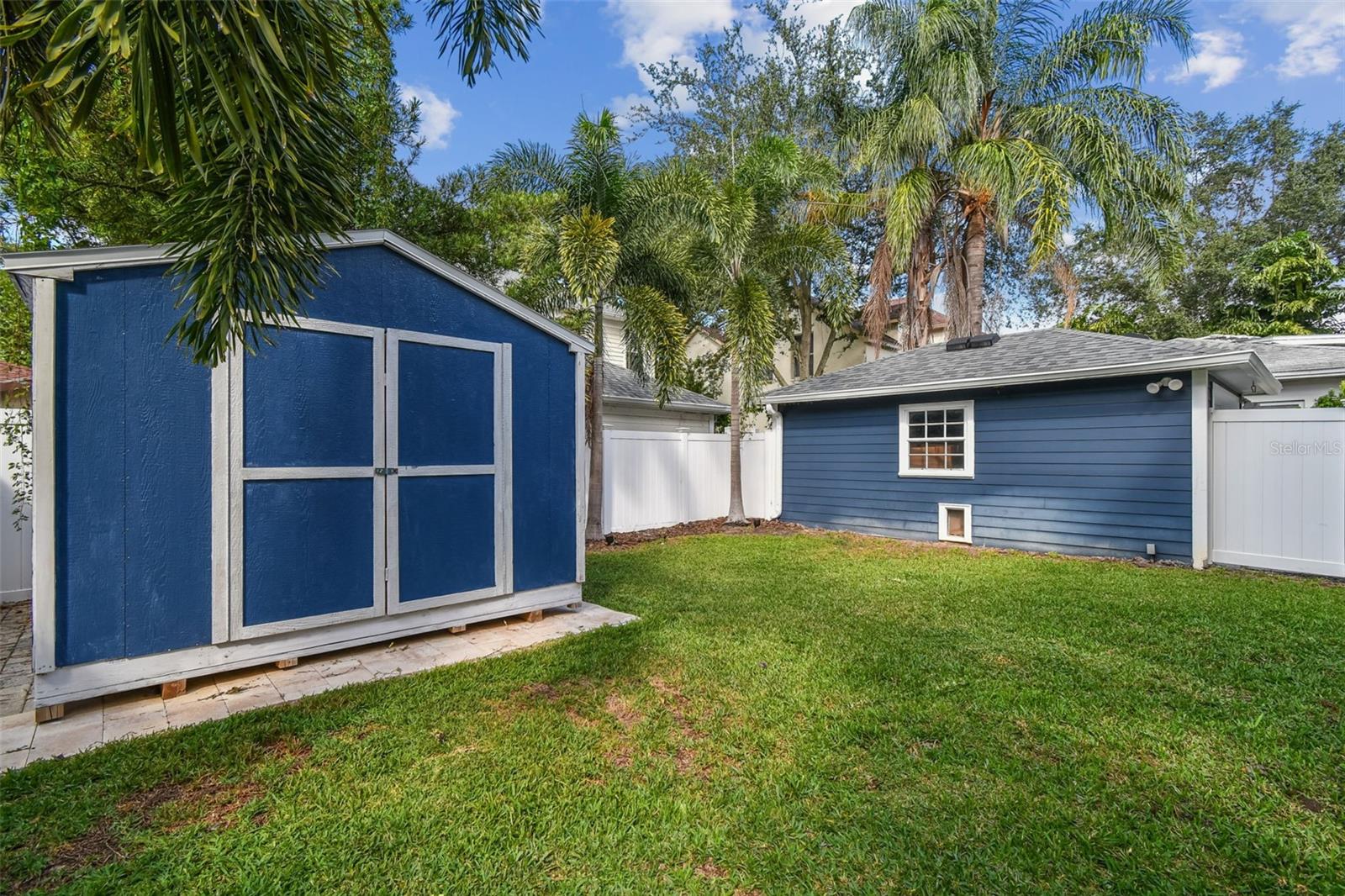 10X10 Storage Shed in Backyard