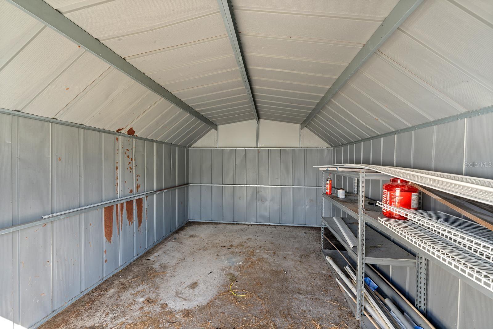 Inside of Utility Shed