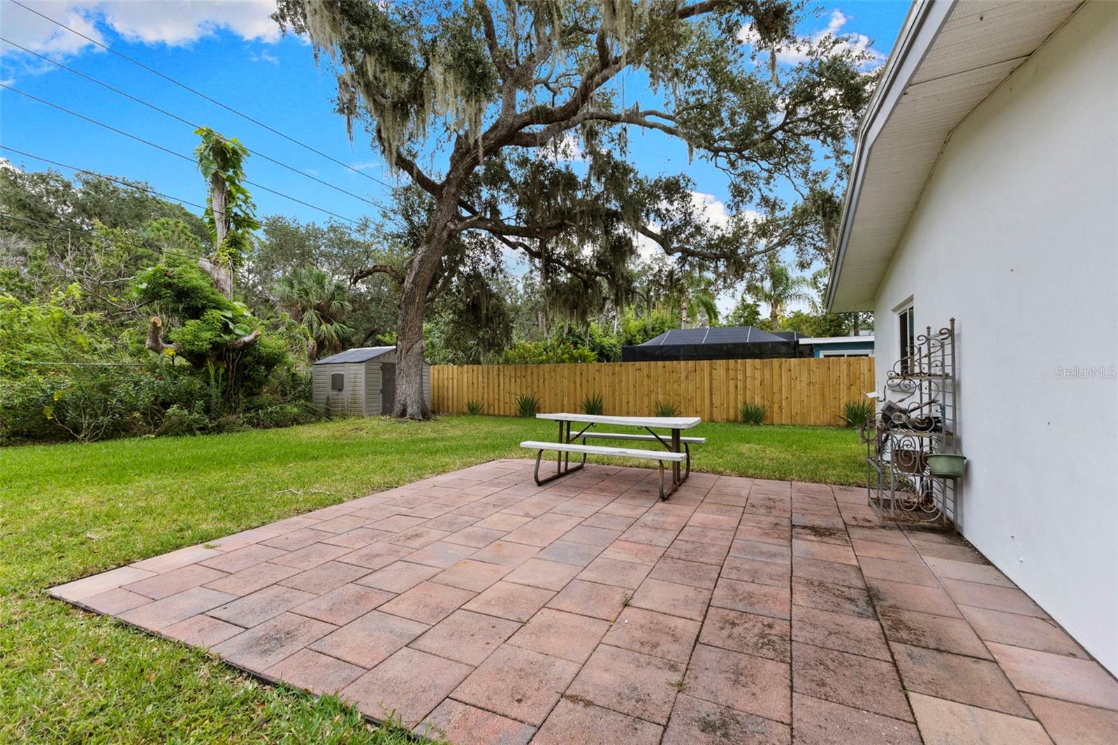 Paver Patio overlooking butterfly garden