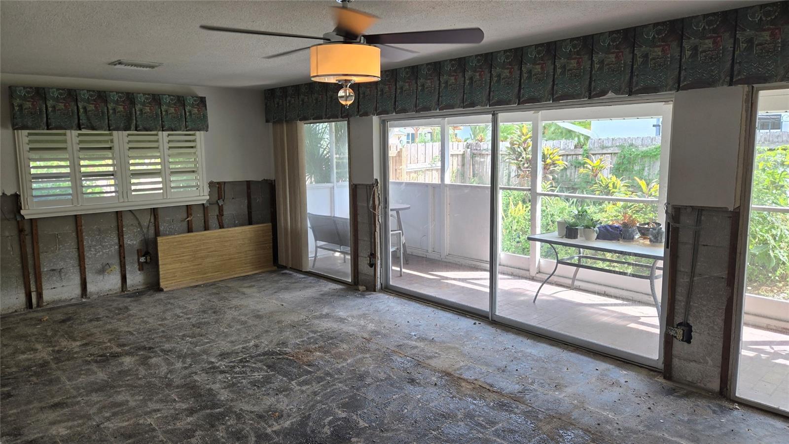 Family room and porch