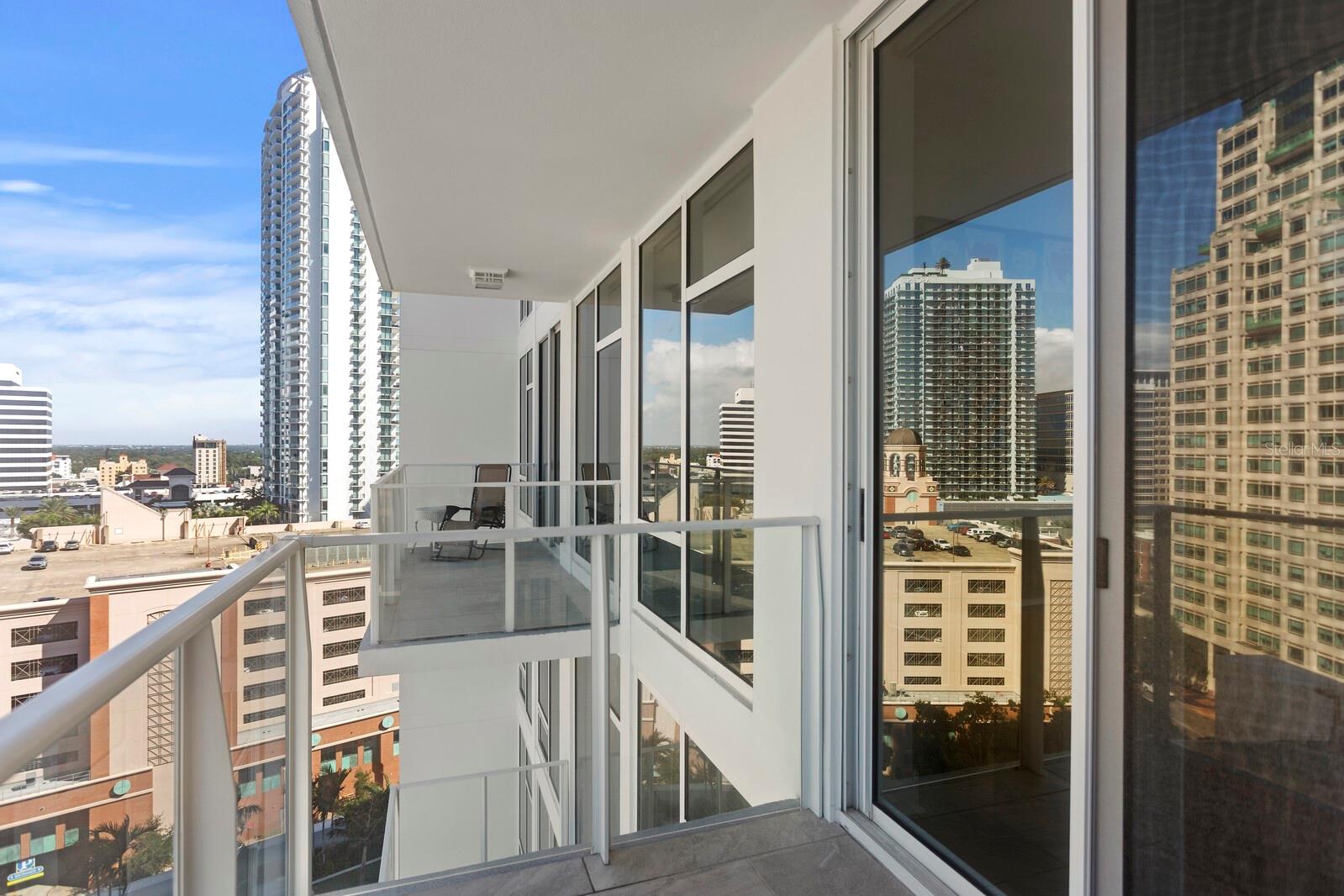 Both balconies belong to this unit