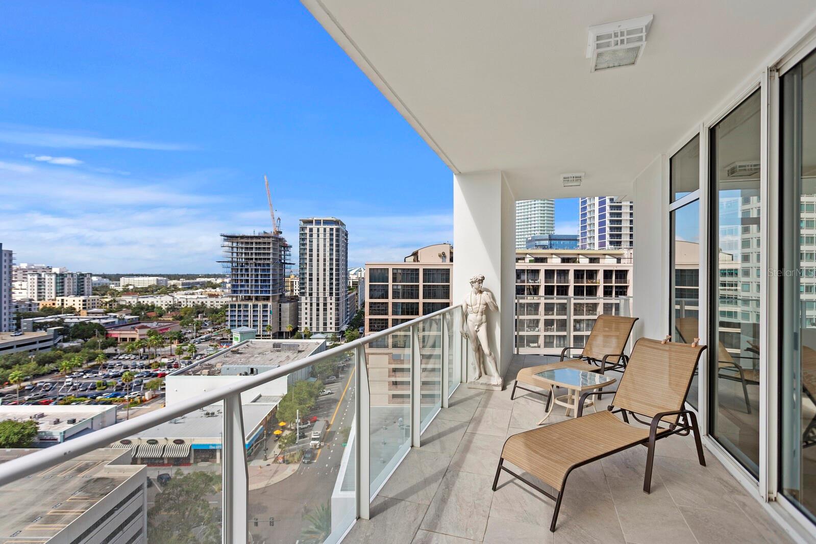 Downtown Views from living room balcony