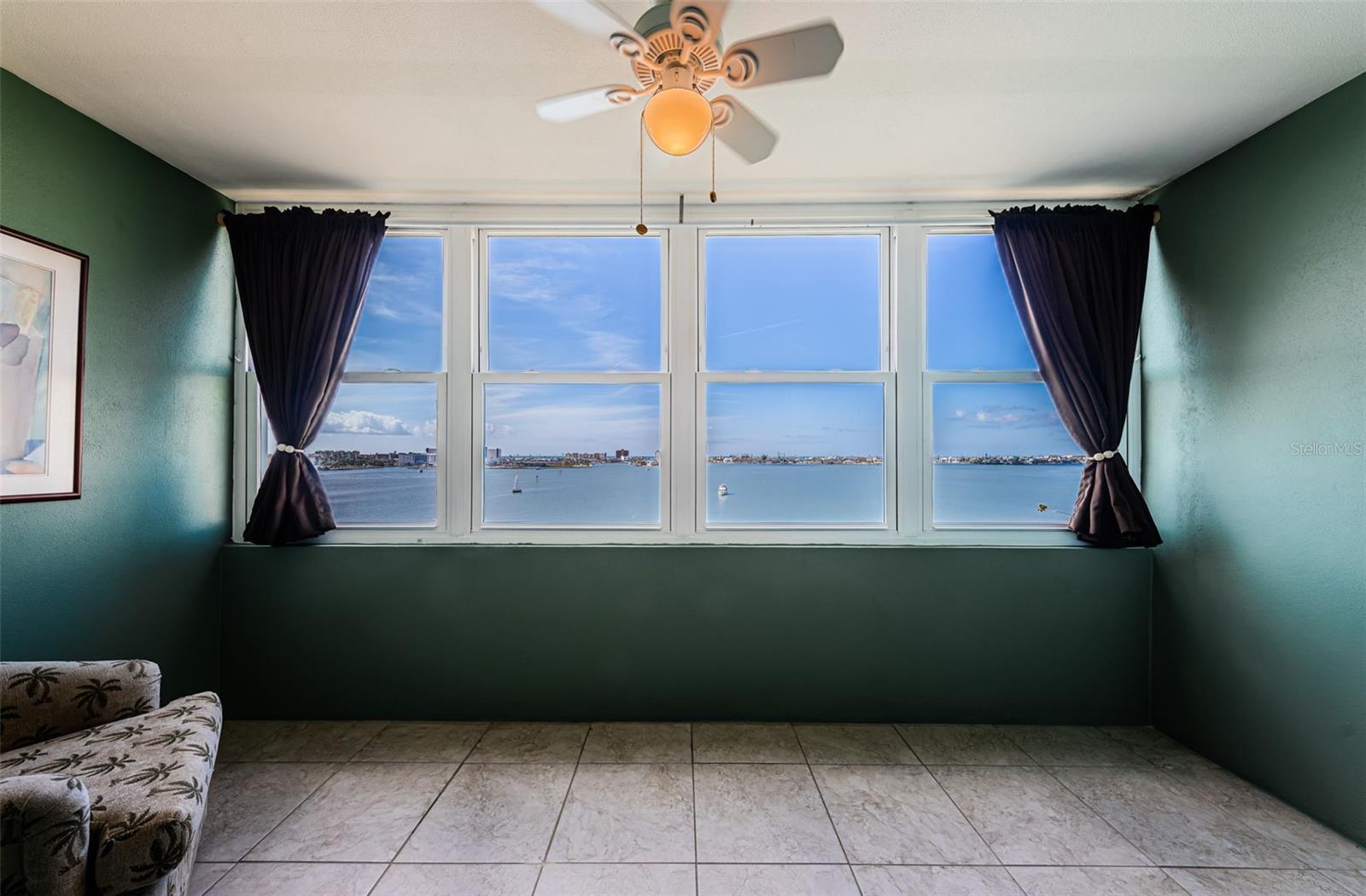 Florida room with hurricane windows