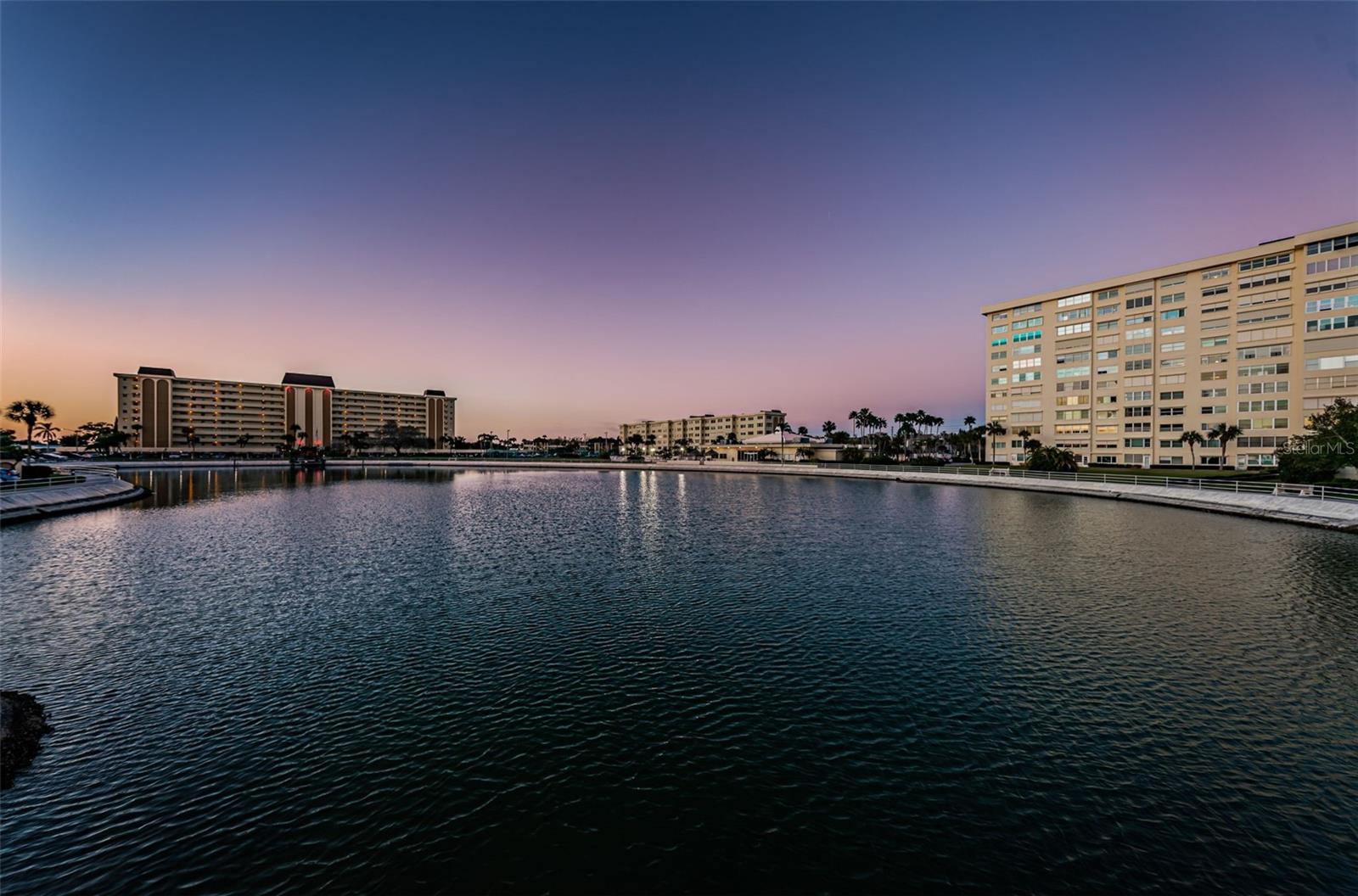 Lagoon in the center of the complex