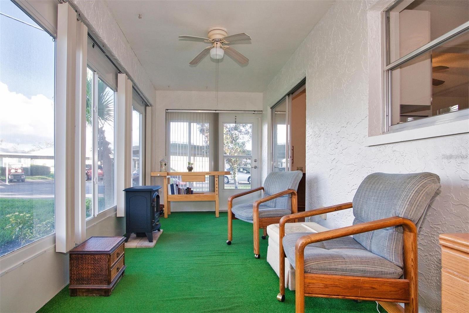 Florida room with lots of natural lighting
