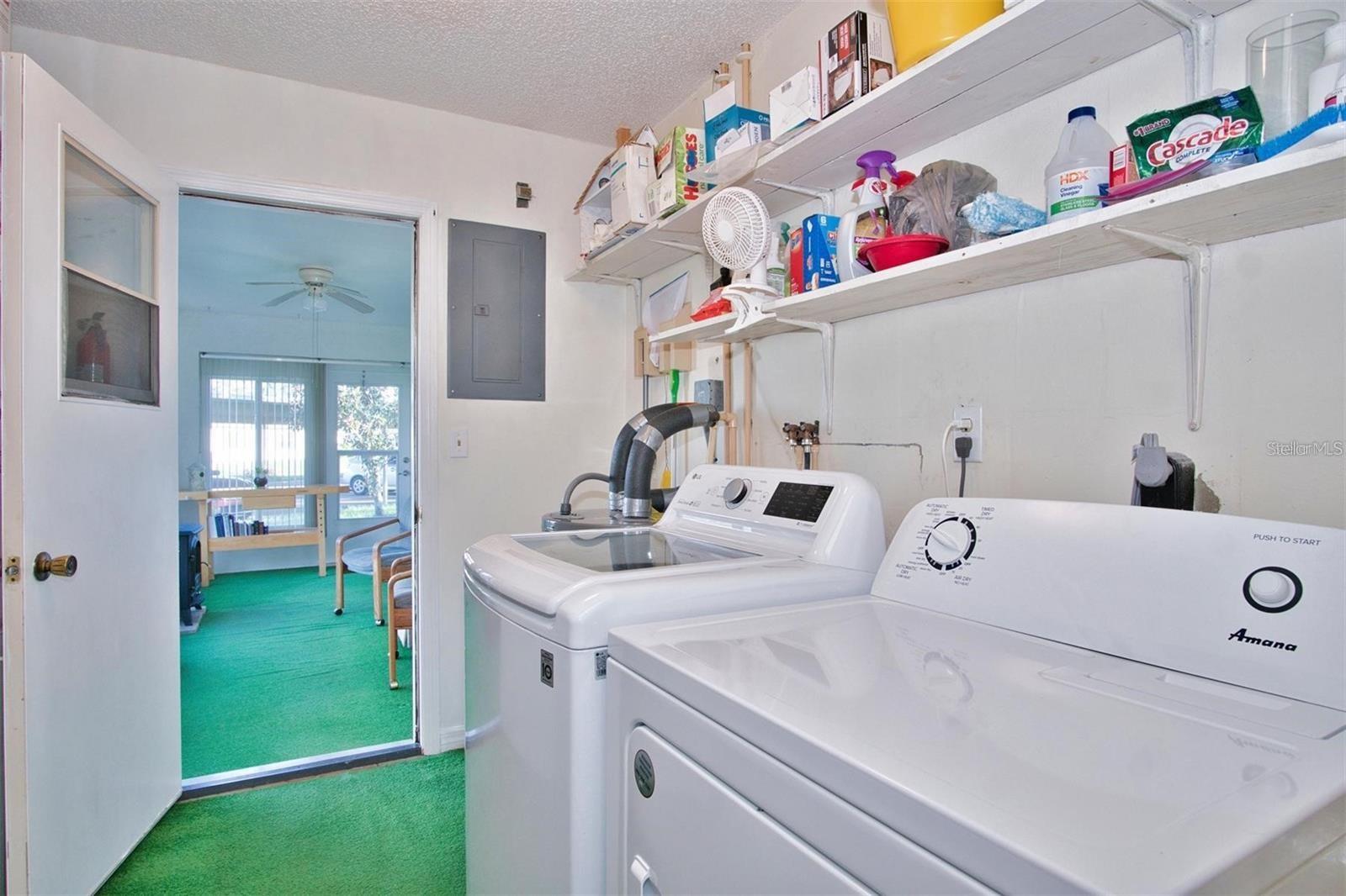 indoor laundry room washer & dryer will convey