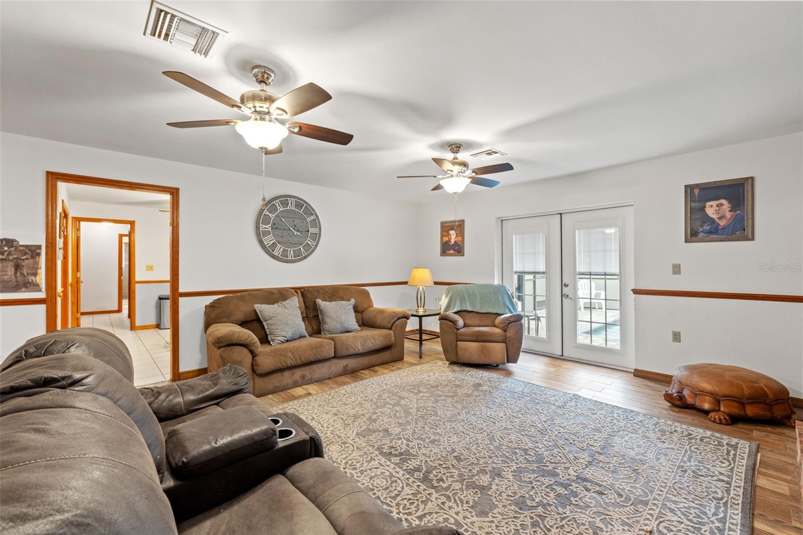 Living Room with French Doors