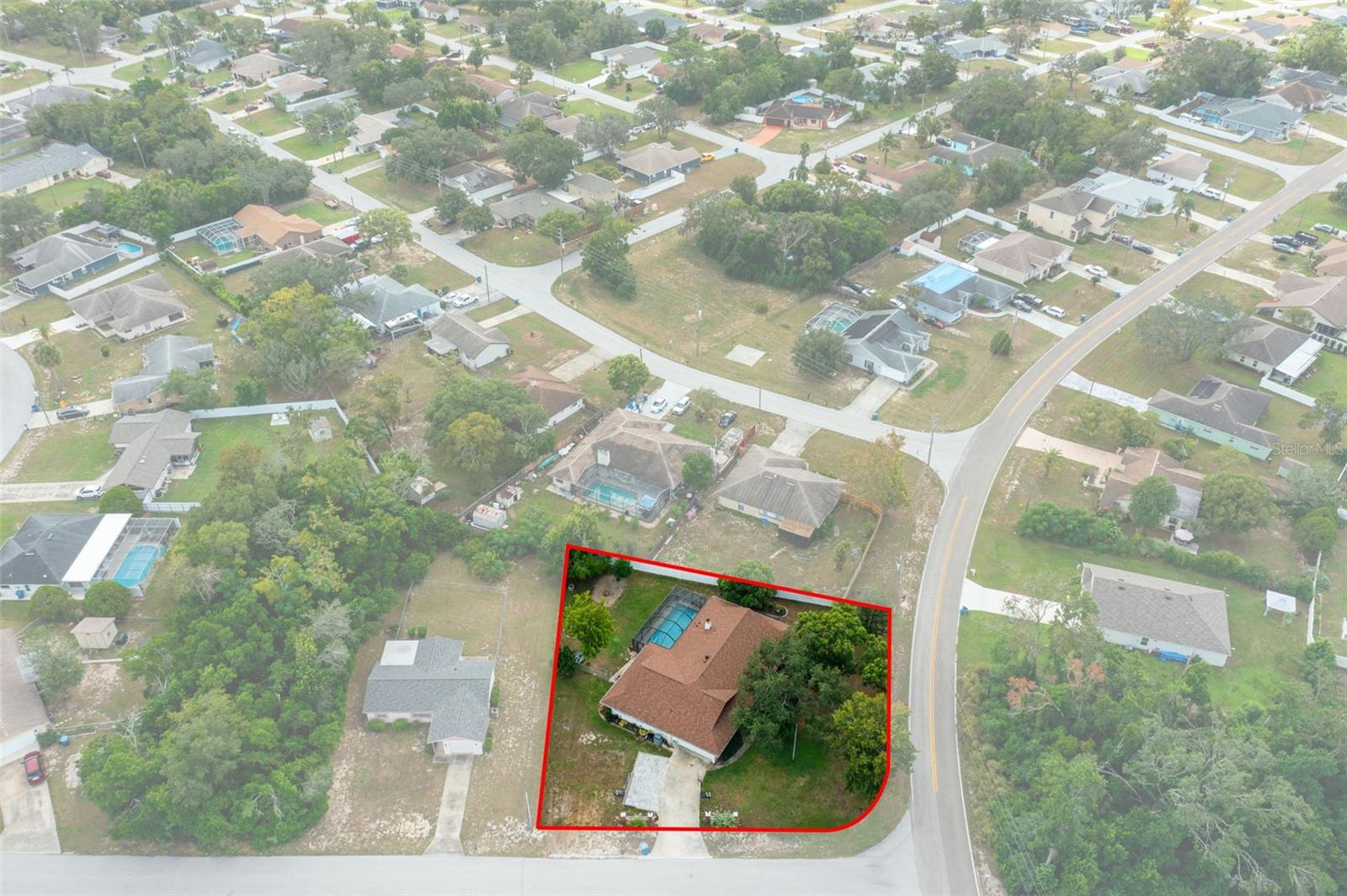 Aerial of Property with New 2024 Roof