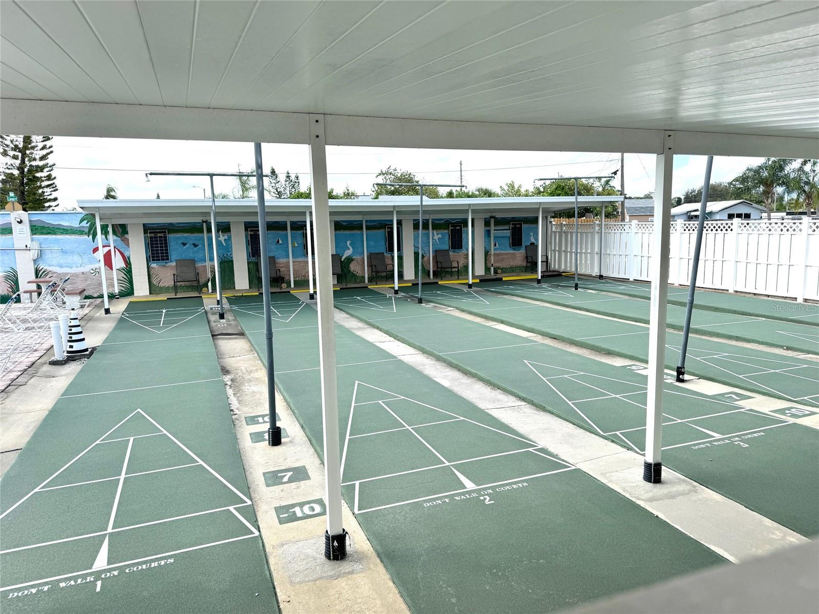 Shuffleboard courts