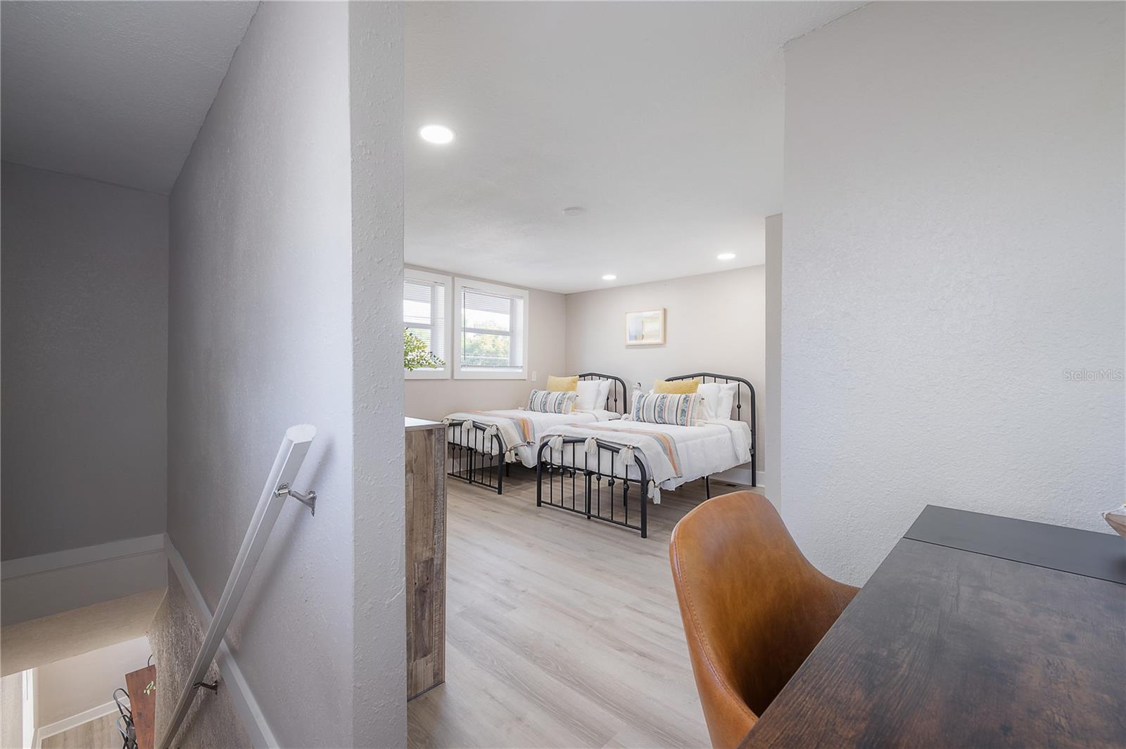 photos of upstairs room from when the home was previously an airbnb