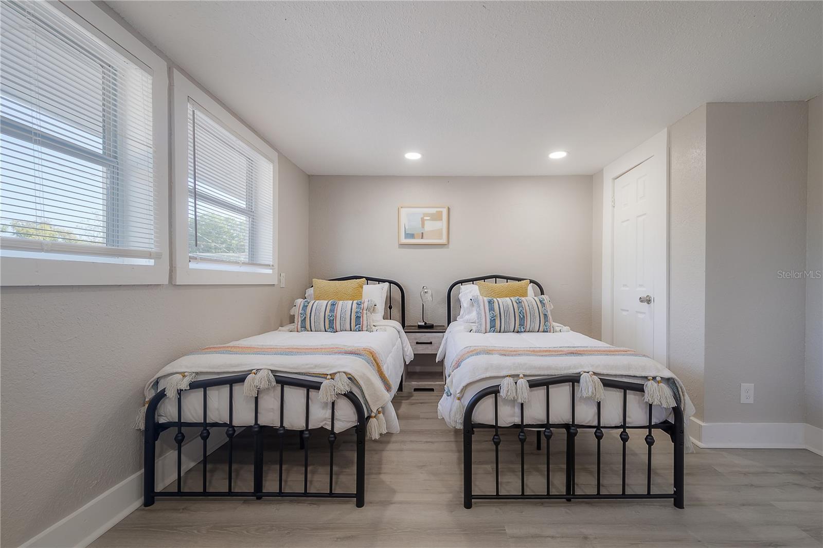 photos of upstairs room from when the home was previously an airbnb