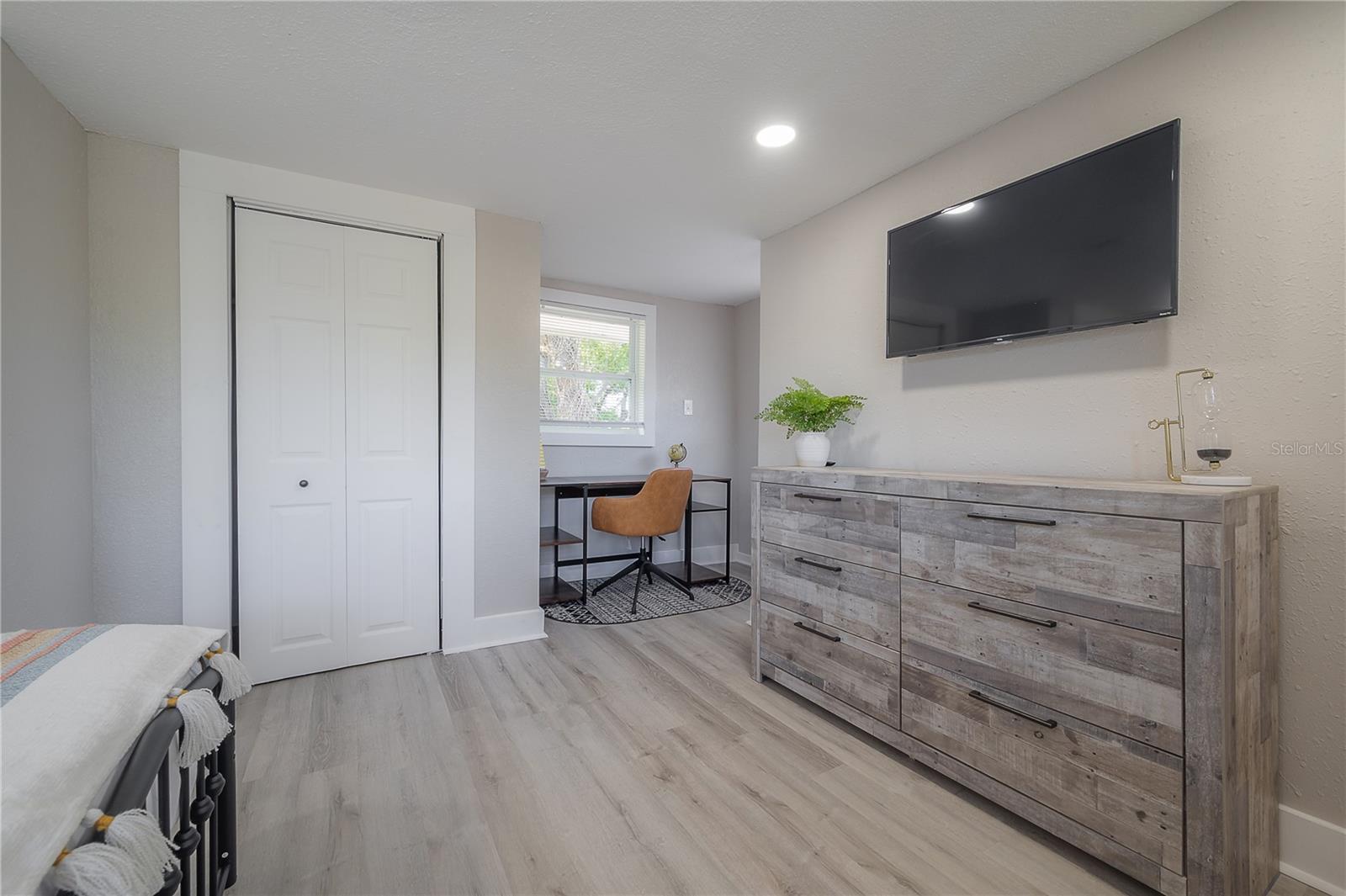 photos of upstairs room from when the home was previously an airbnb