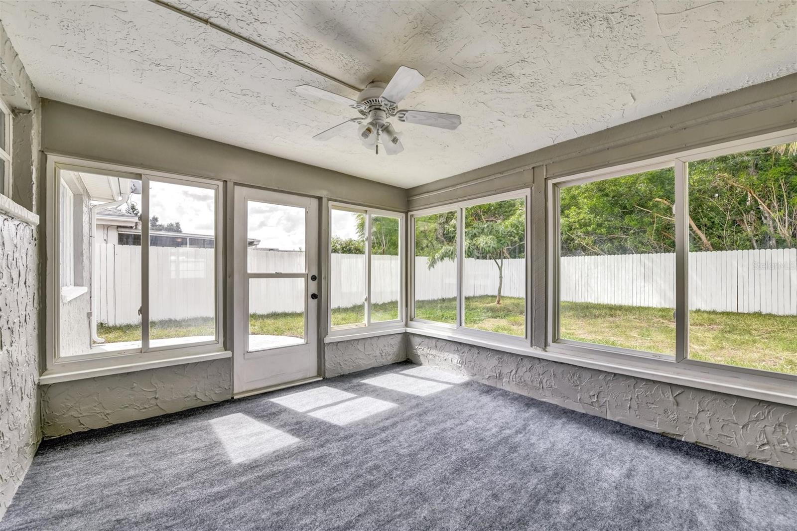 Enclosed back patio