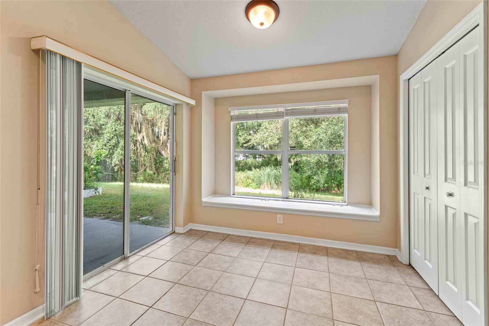 Dinette area overlooking conservation