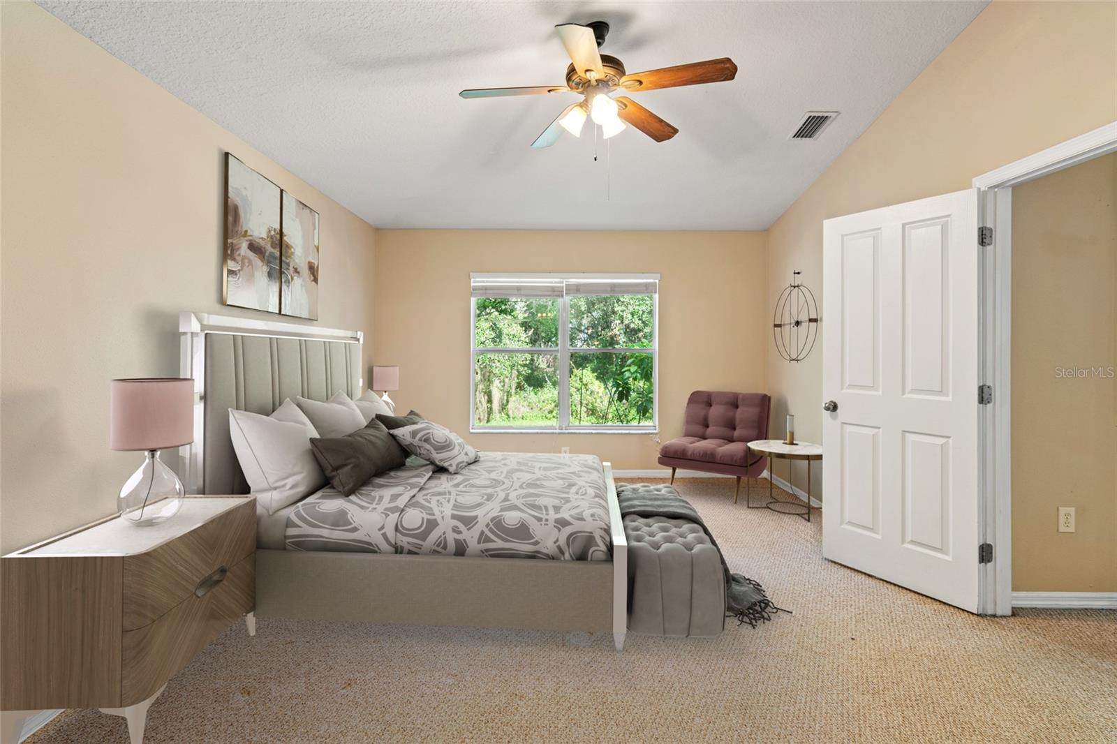 Primary Bedroom Staged
