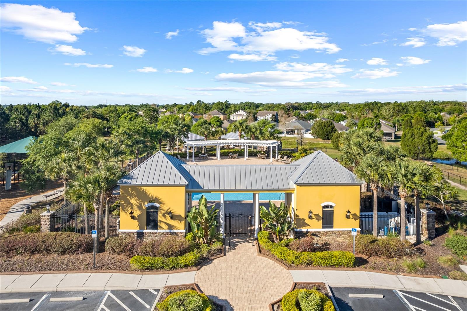Community Pool Entrance