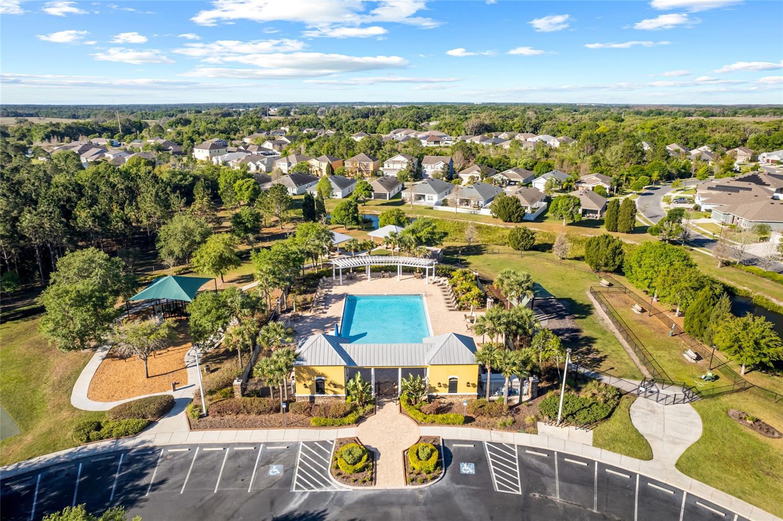 Aerial View of Community Pool