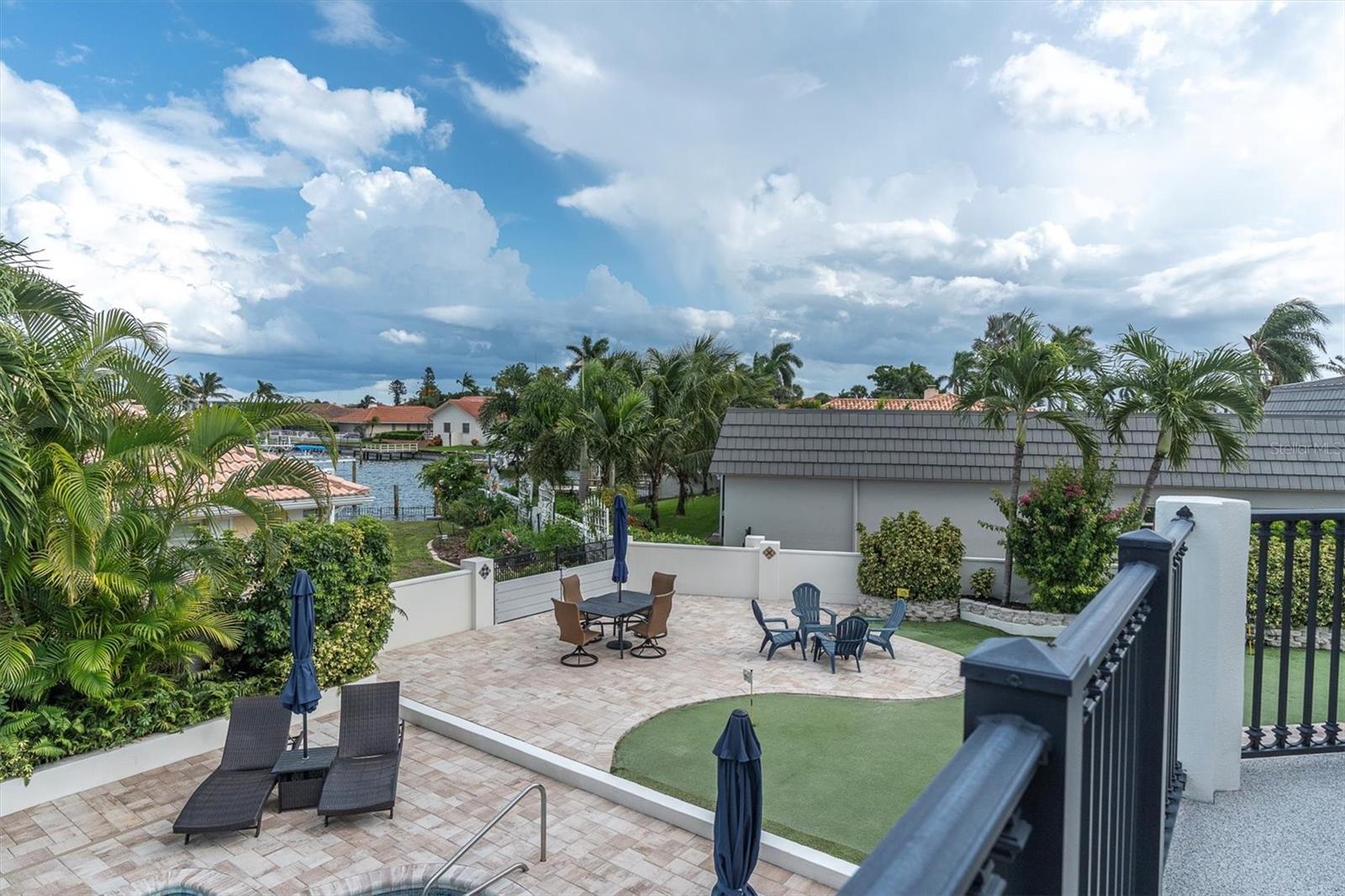 Overlooking back yard