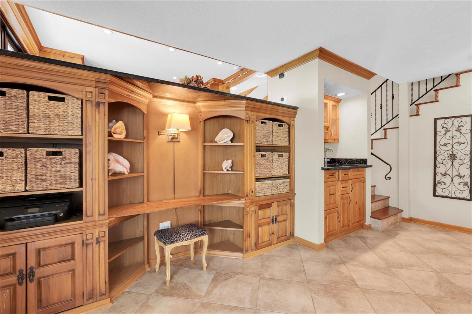 Family room wet bar