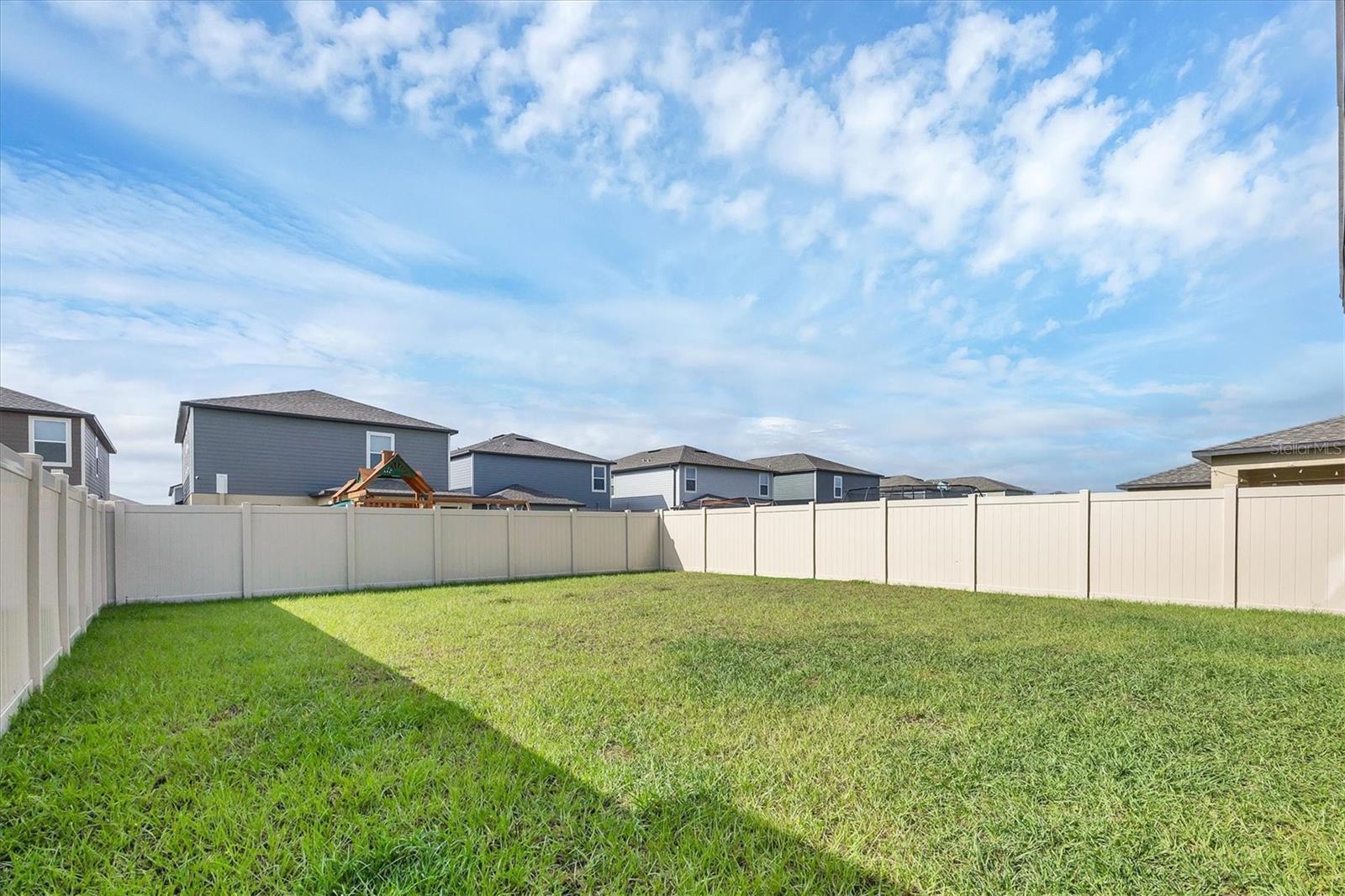 Fenced in Backyard
