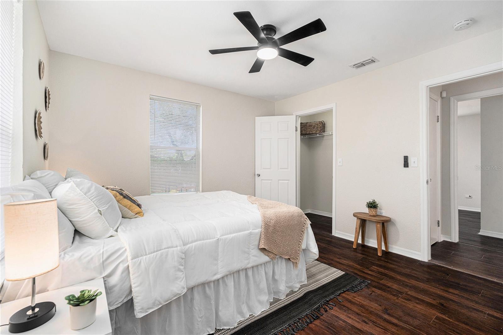 Primary Bedroom and walk-in closet