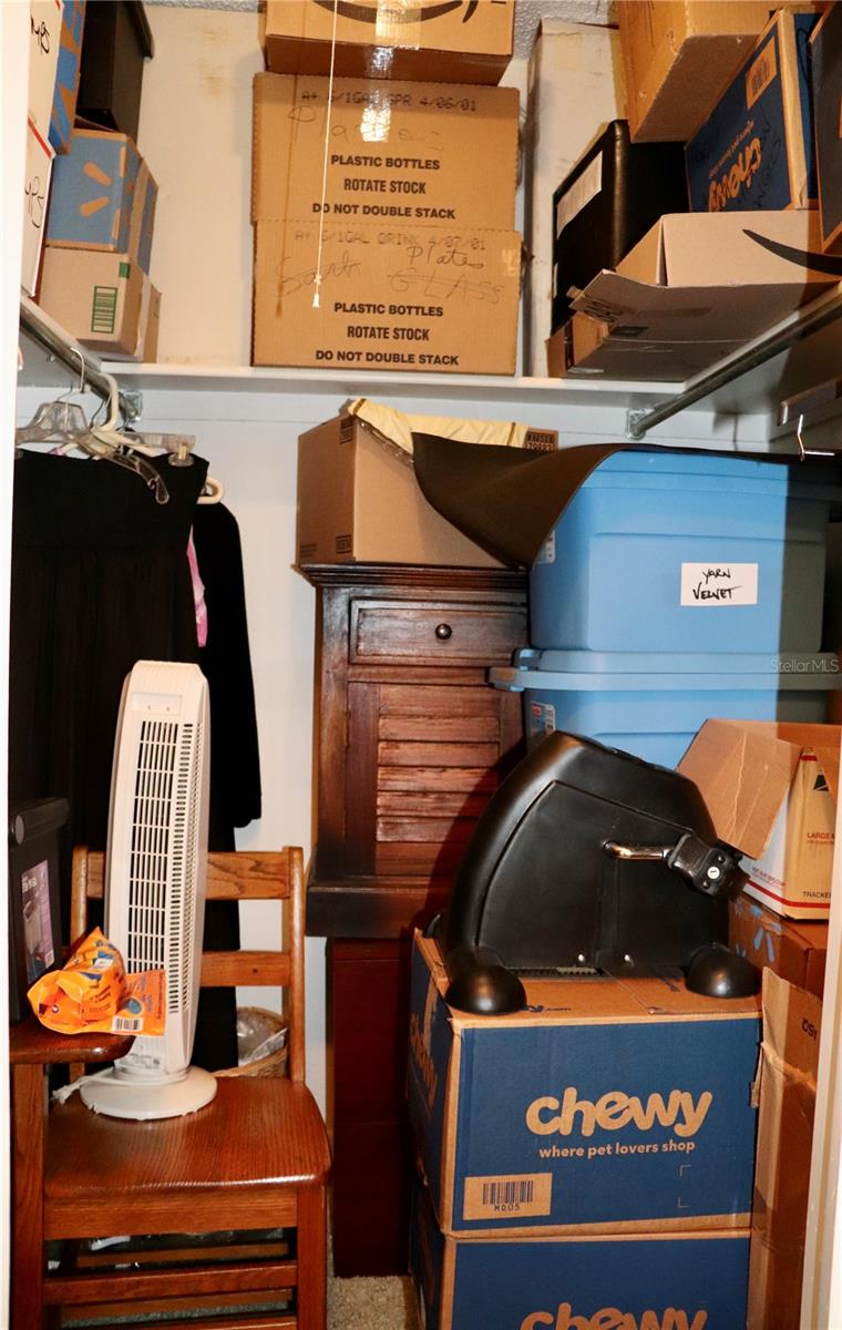 Hall walk-in closet