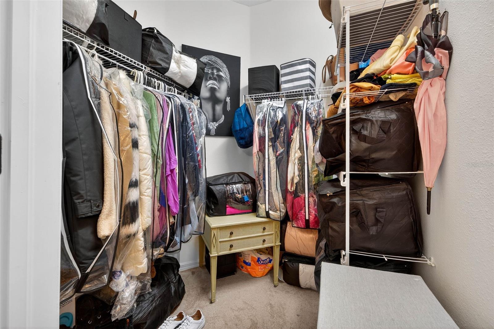 1 of 2 closets in Primary