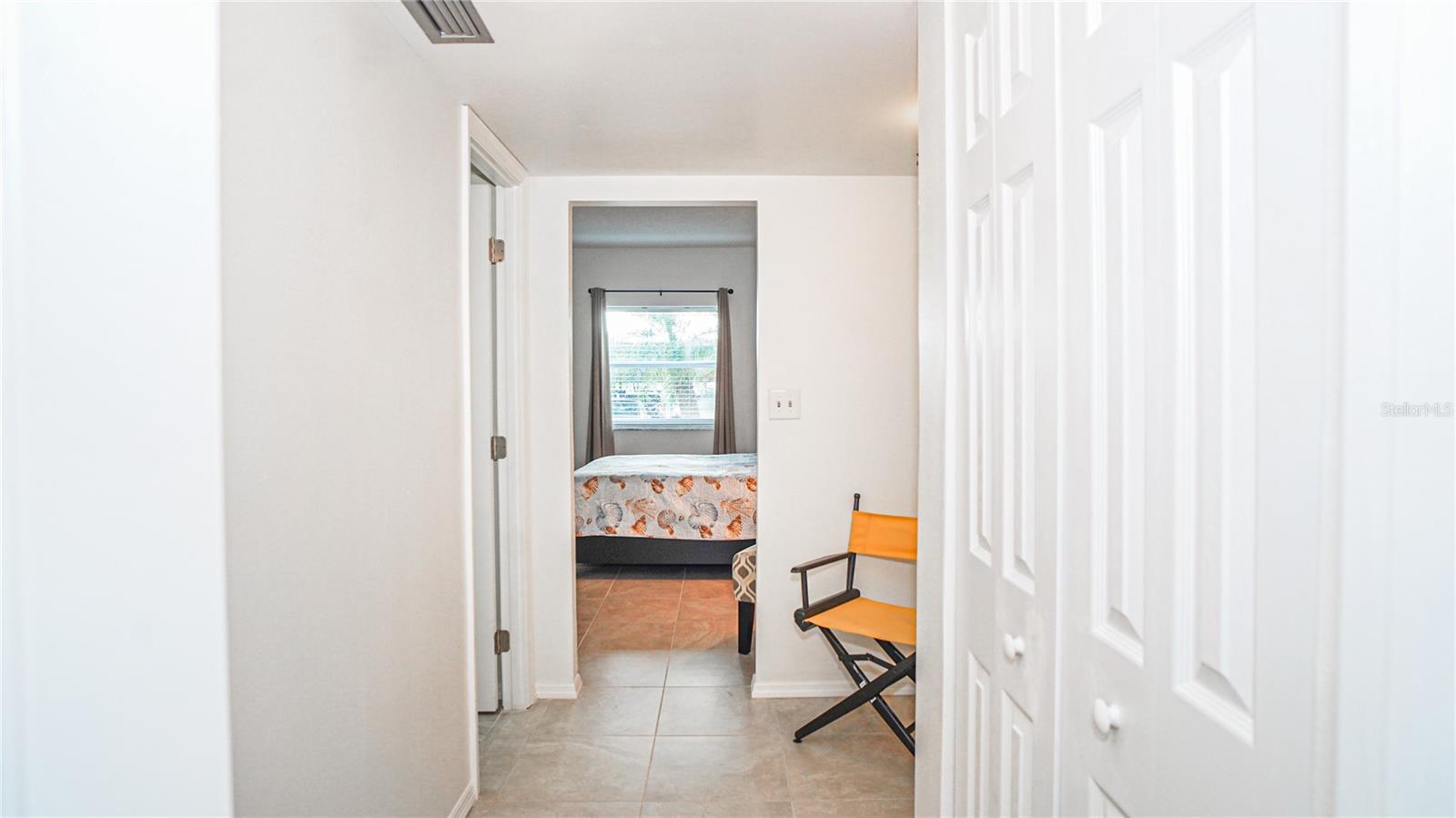 From walk in closet to the bedroom