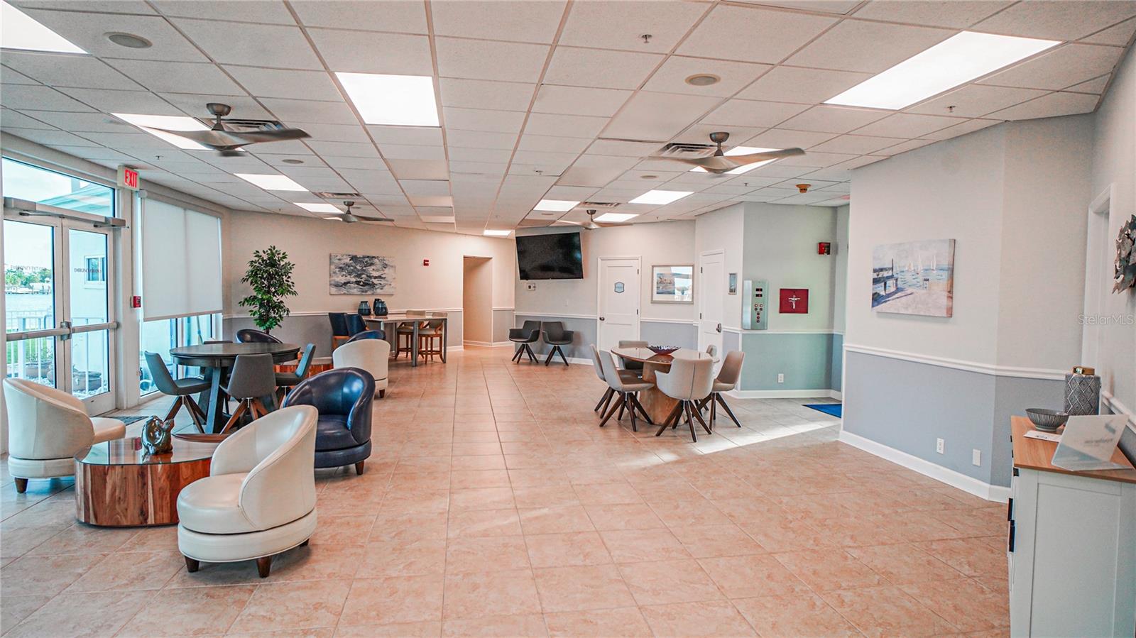 Building lobby and hang out area