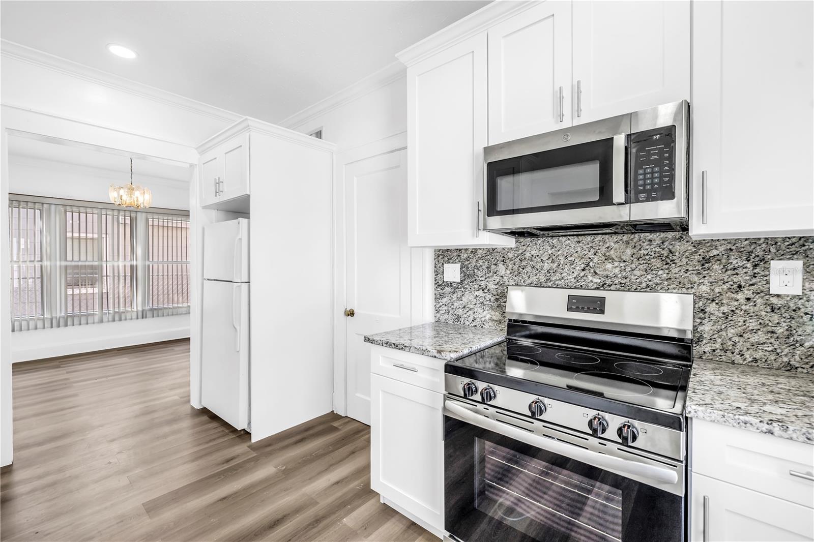 Stainless steel appliances.