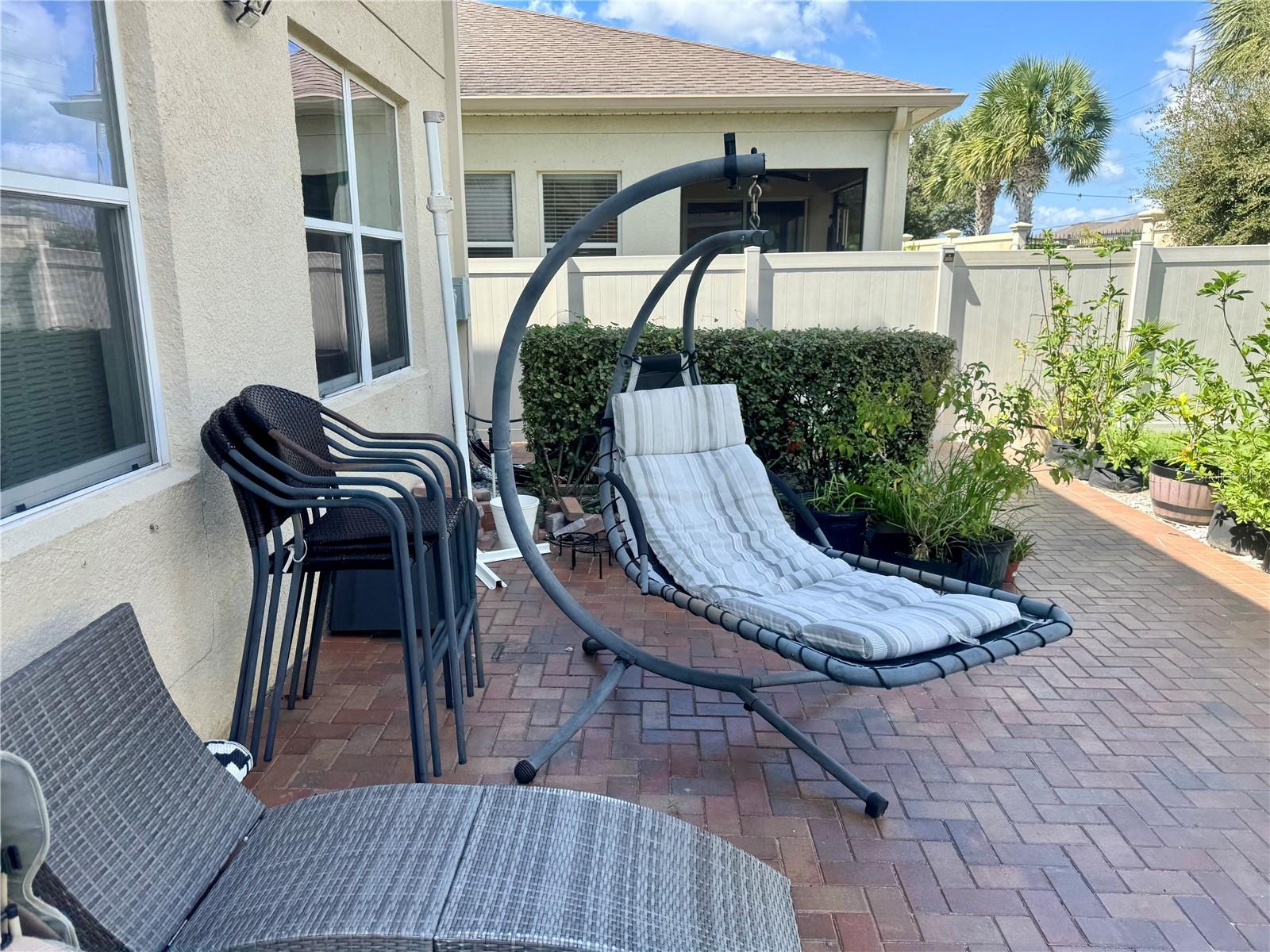 back patio and yard