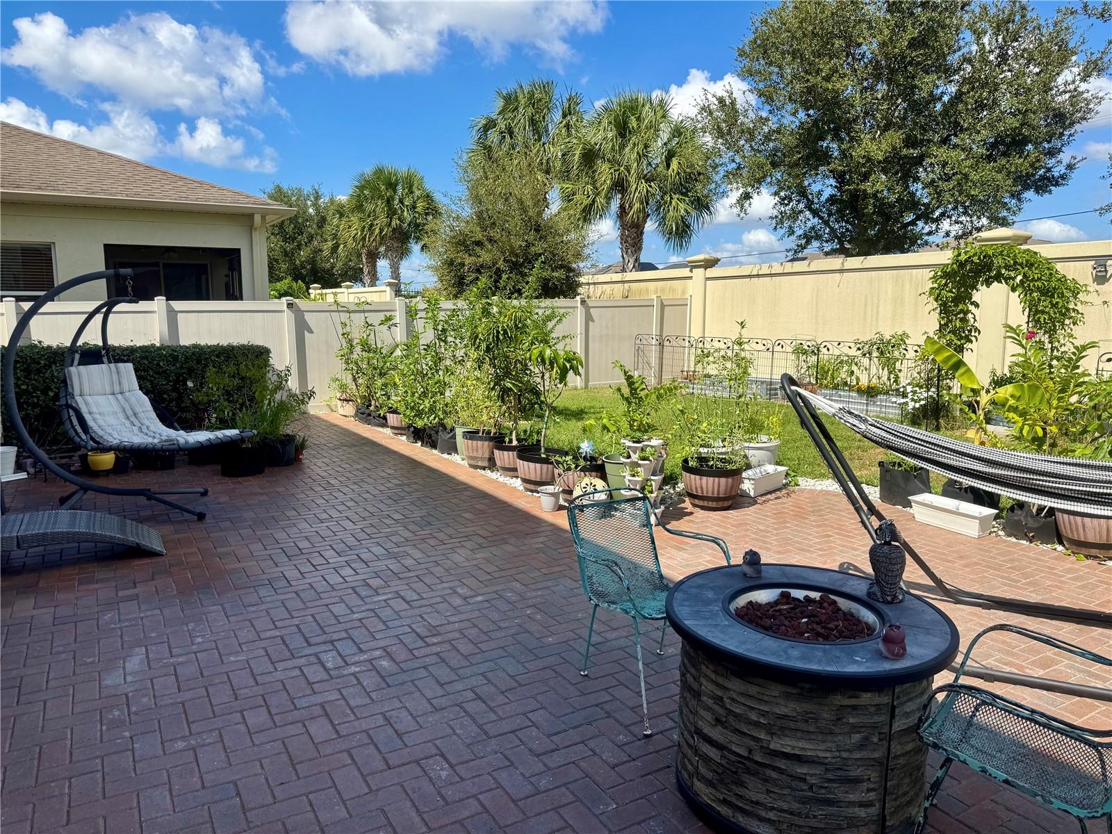 back patio and yard