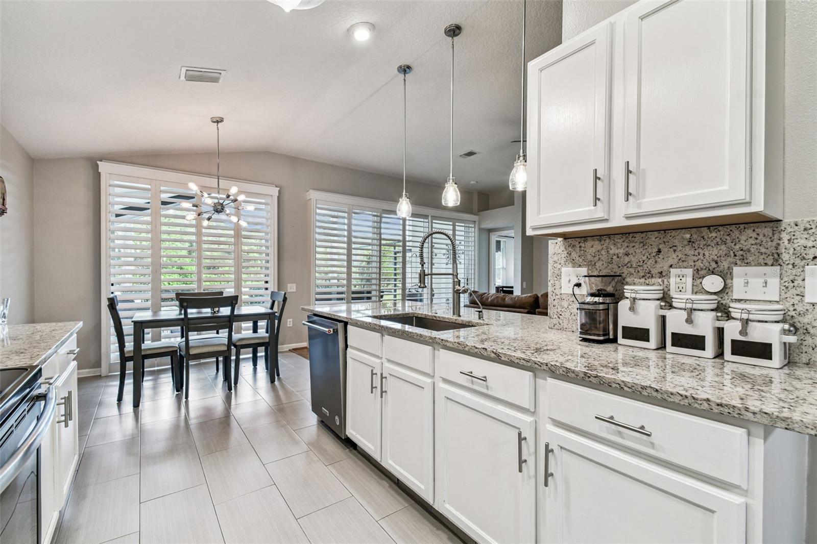 Plethora of storage and porcelain tile flooring