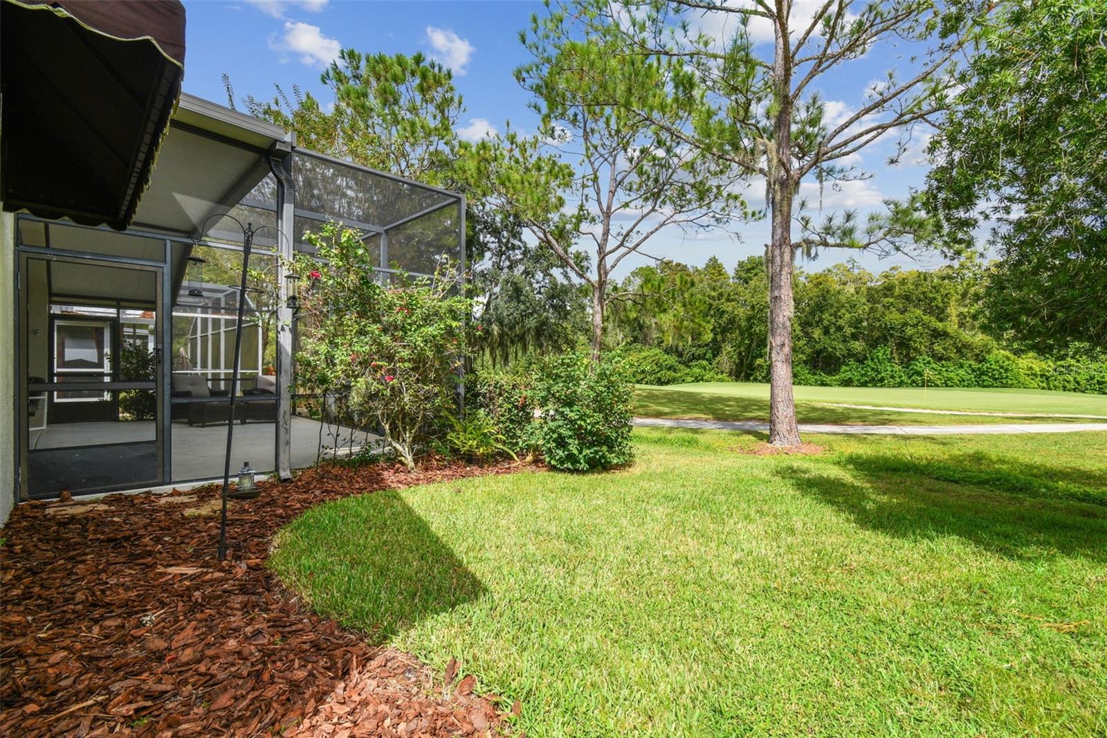 Golf course behind the home
