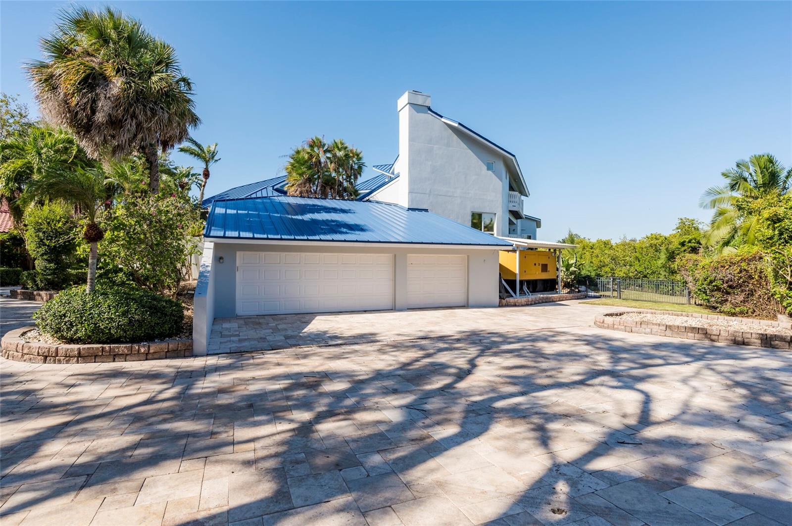 Attached main garage