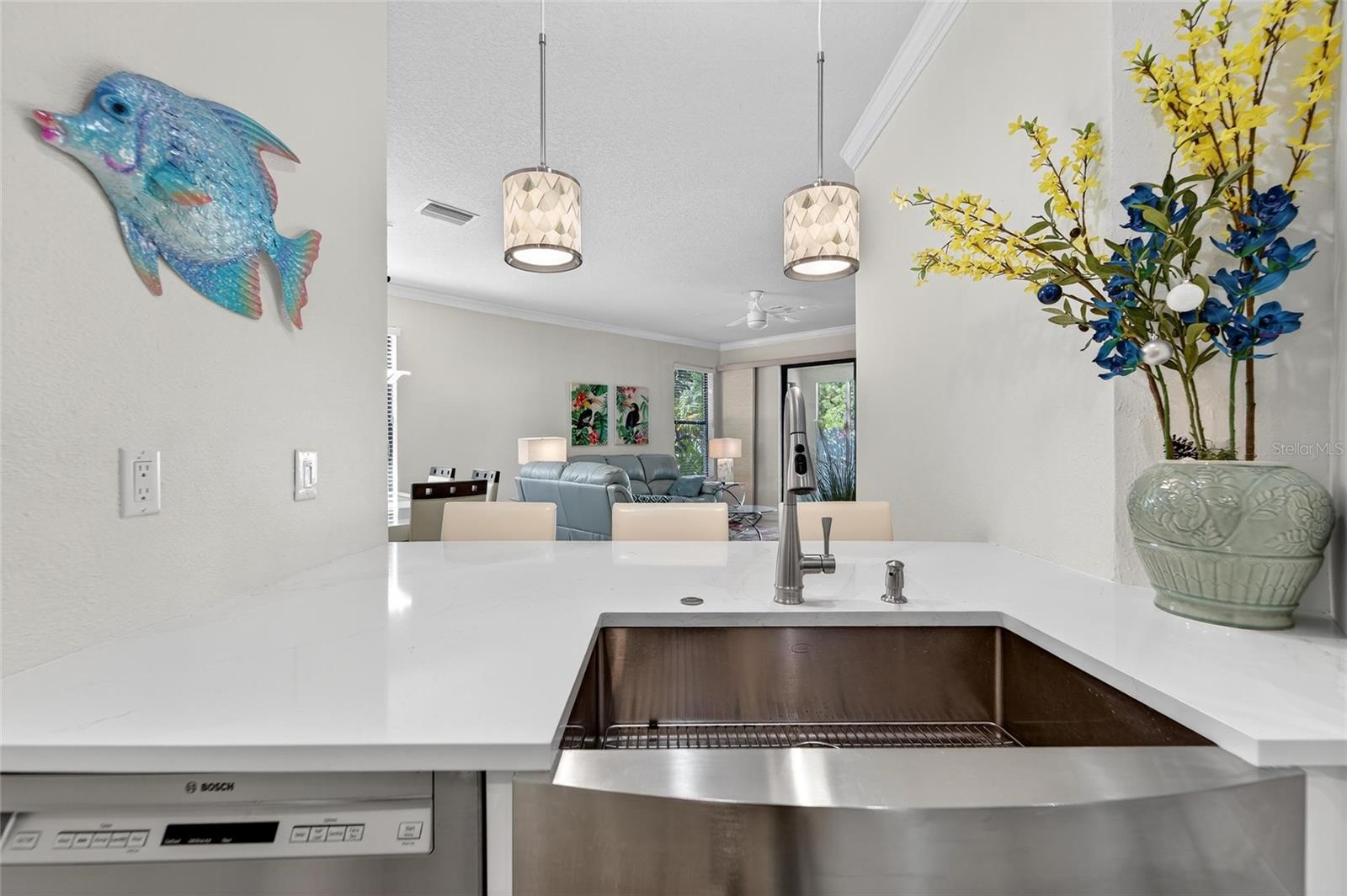 Kitchen Pass-Through to Bar Seating