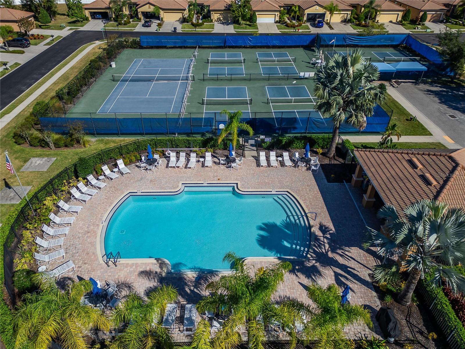 One of Two Community Pools