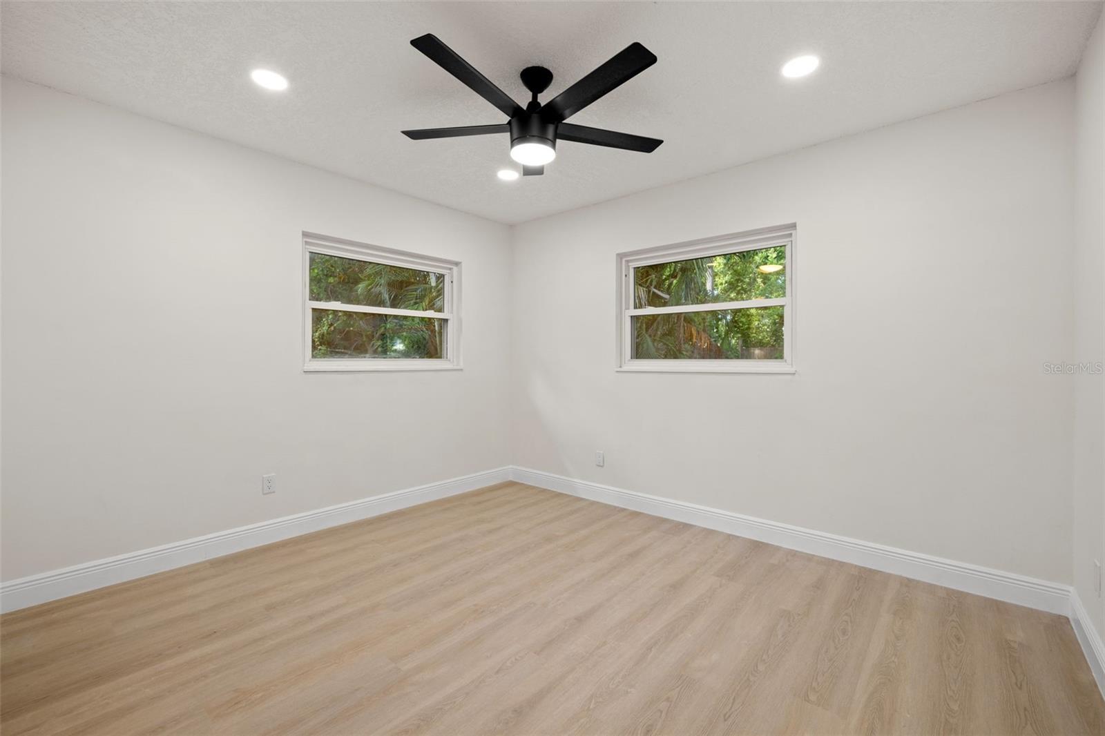 back bedroom with attached bathroom