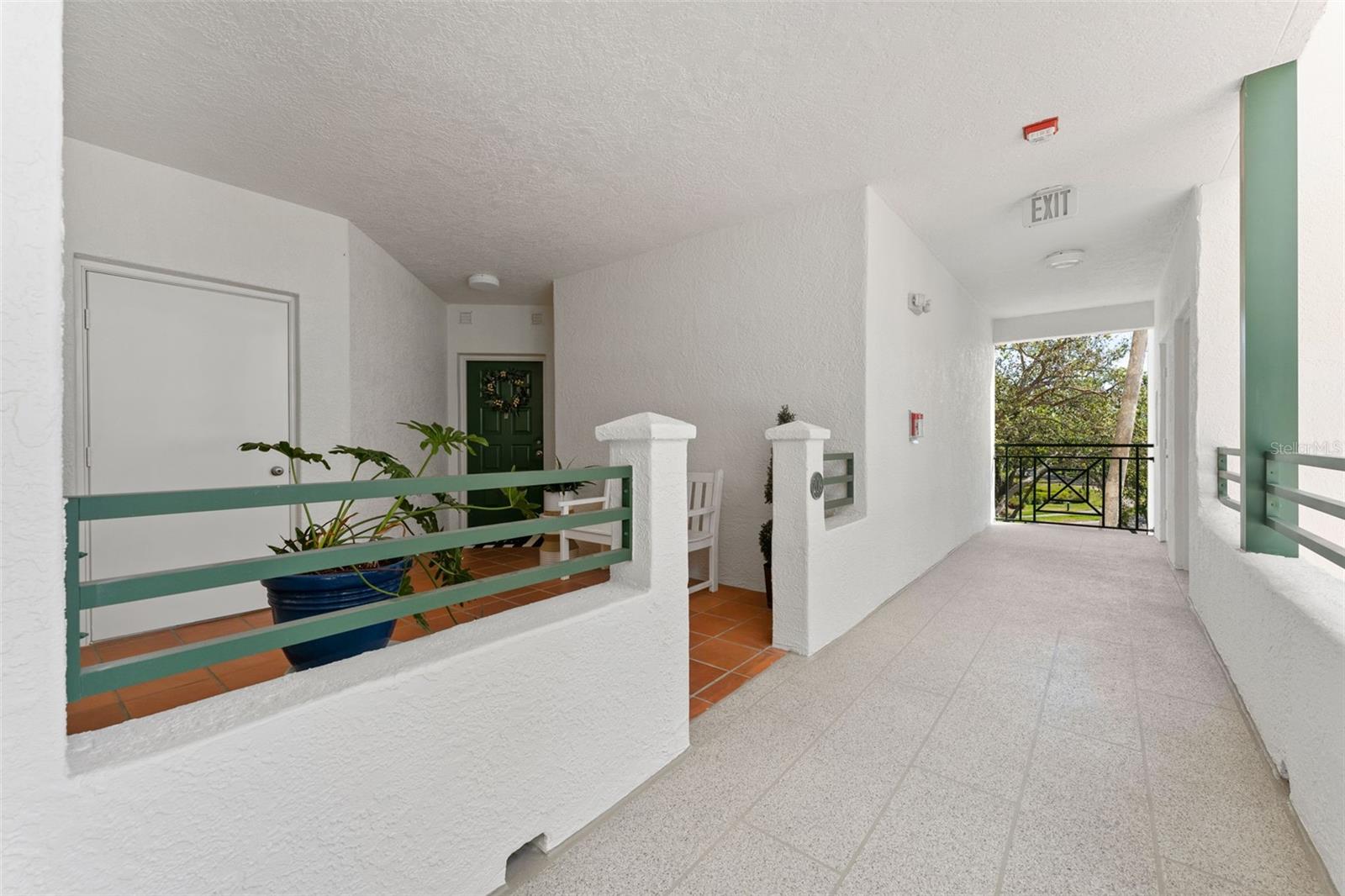 End unit with your own personal entrance.  Your storage unit is here too.
