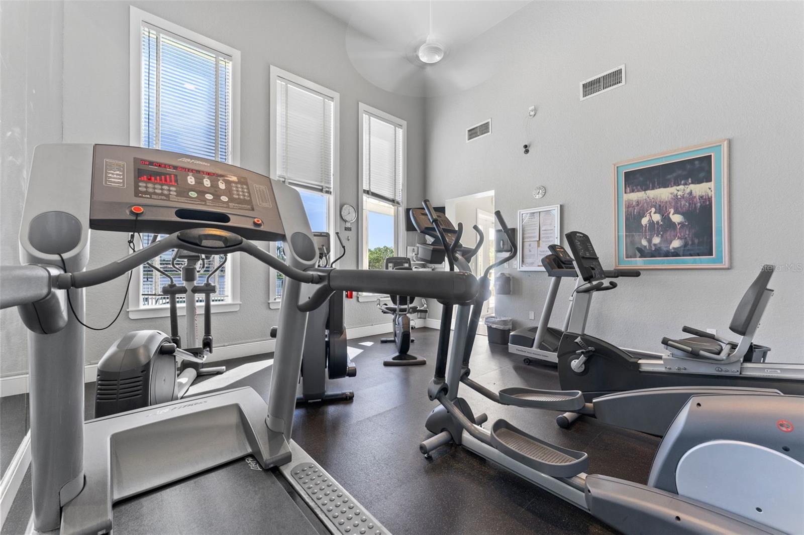 There are 2 workout rooms at the Clubhouse, a few short steps from the condo