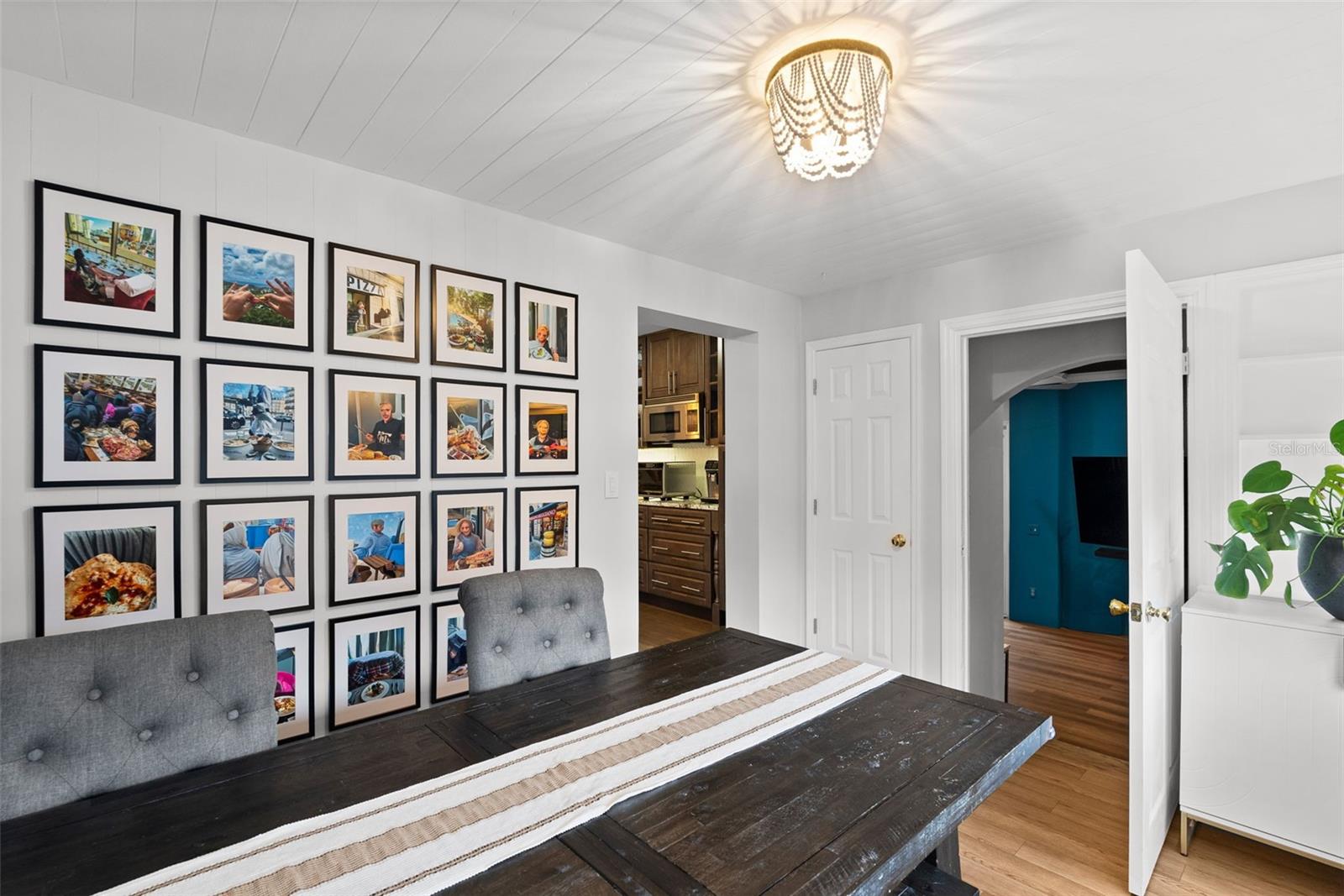 dining area located just off the kitchen